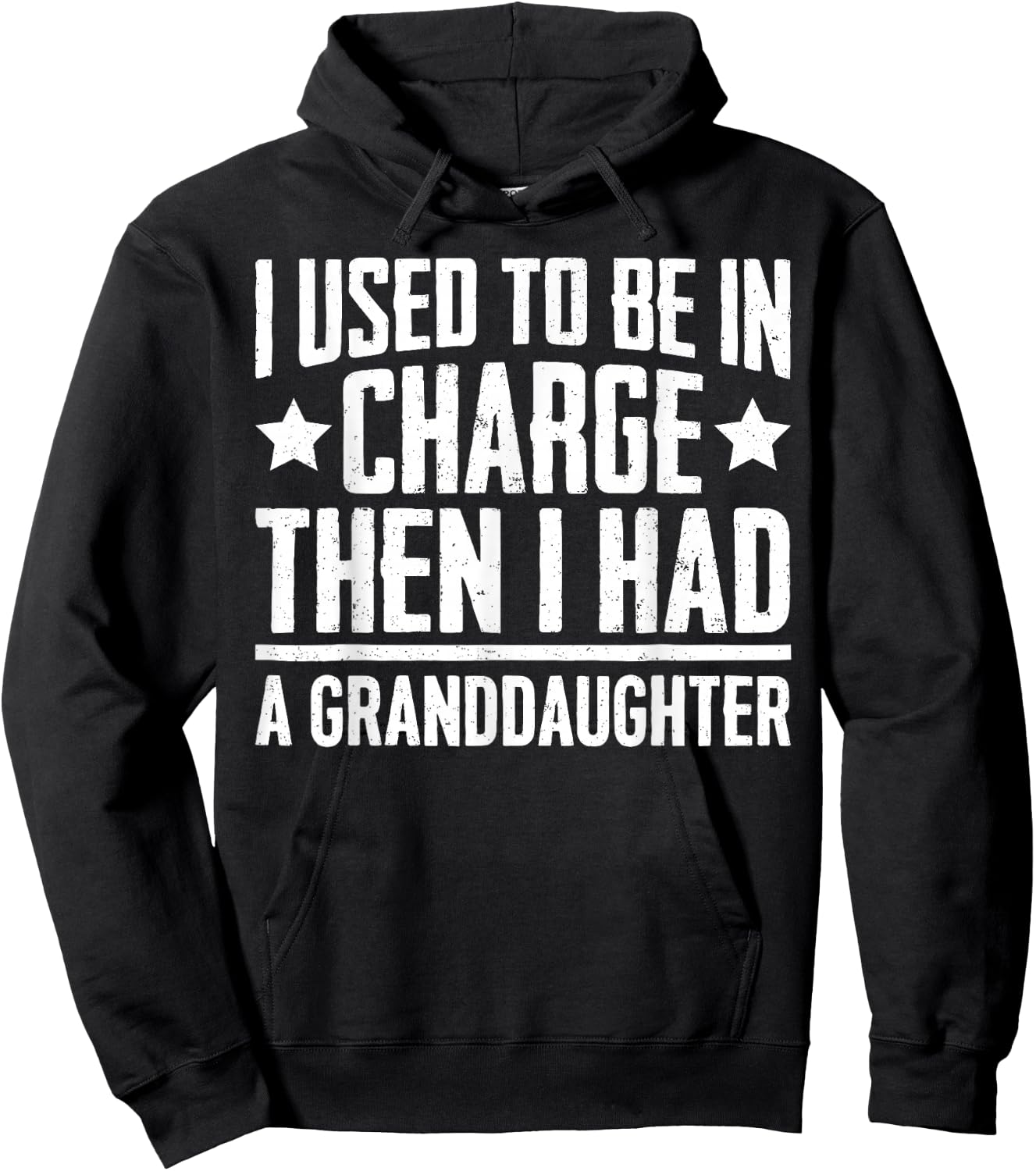 Used to Be in Charge Then Had Granddaughter Grandpa Grandma Hoodie - Hoodie | Black