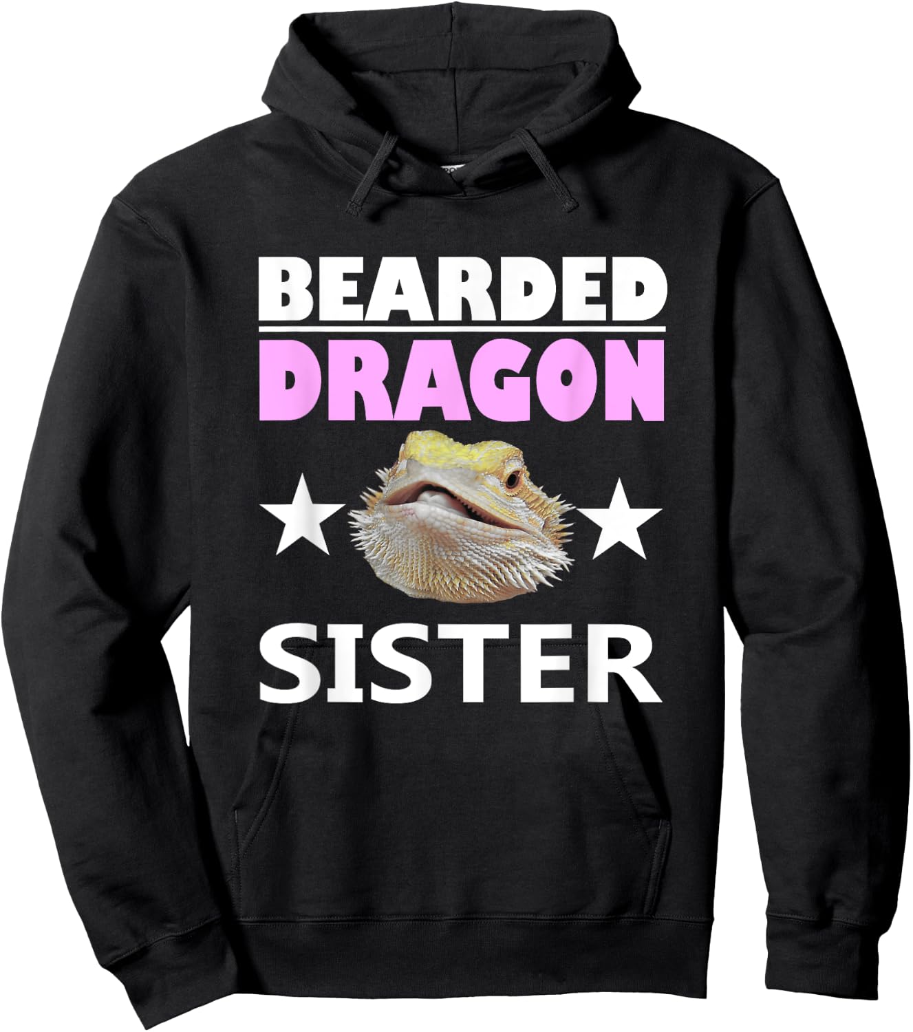 Bearded Dragon Sister Funny Reptile Owner Gift Hoodie - Hoodie | Black