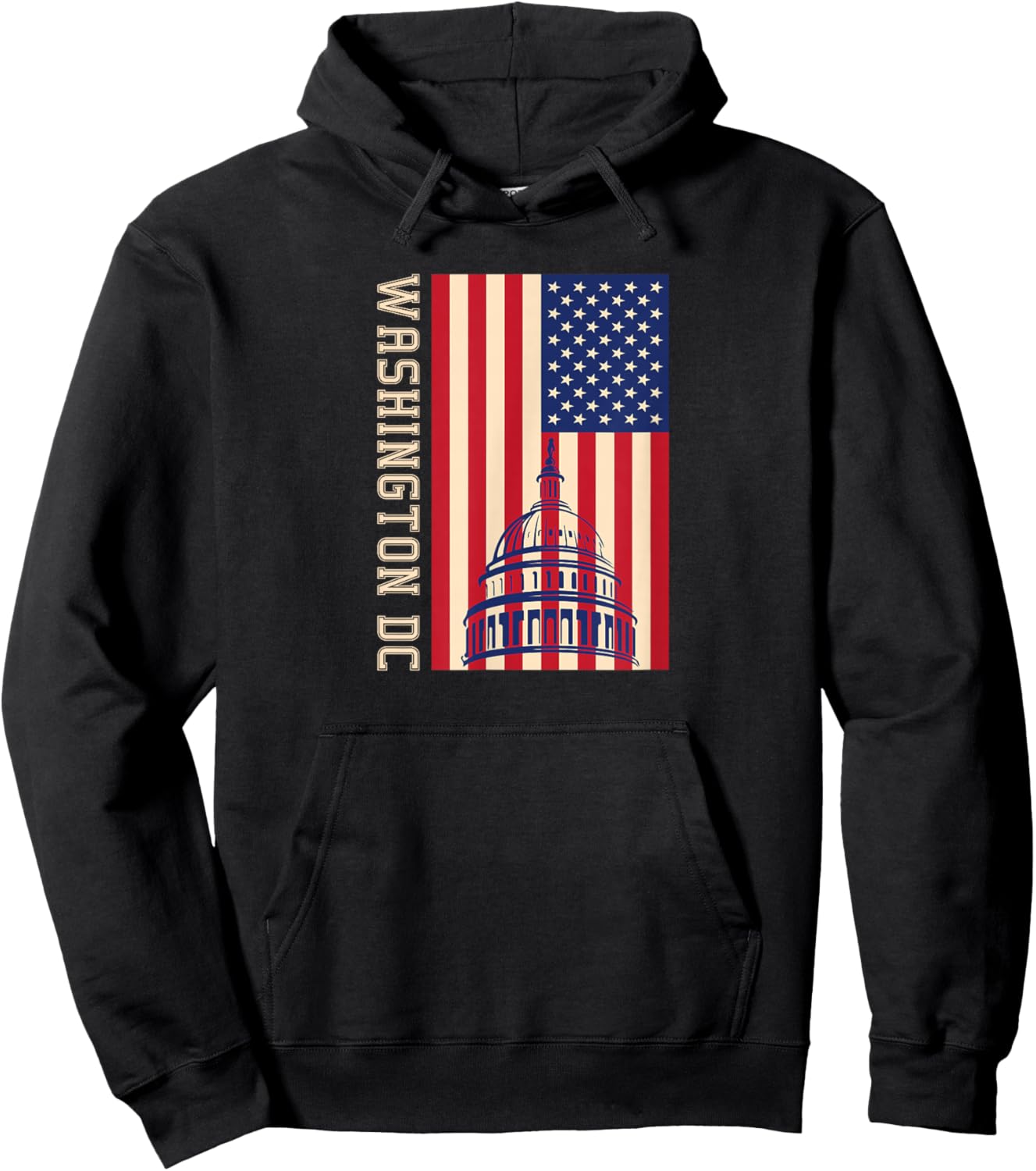 Washington DC Flag of the United States Hoodie - Hoodie | Black