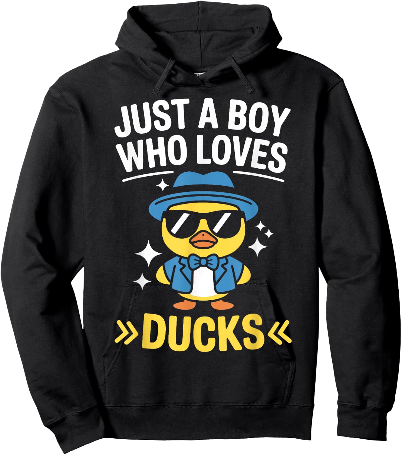 Just A Boy Who Loves Ducks Rubber Duck Style Hoodie - Hoodie | Black