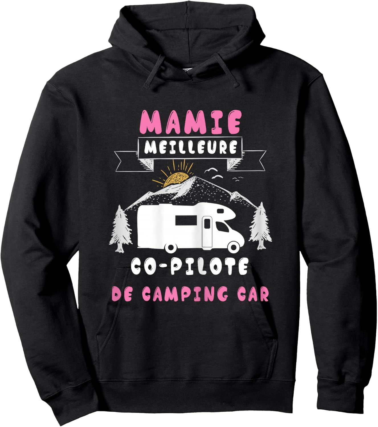 Grandma - Granny Motorhome Campervan Grandmother's Day , Black Hoodie - Hoodie | Black