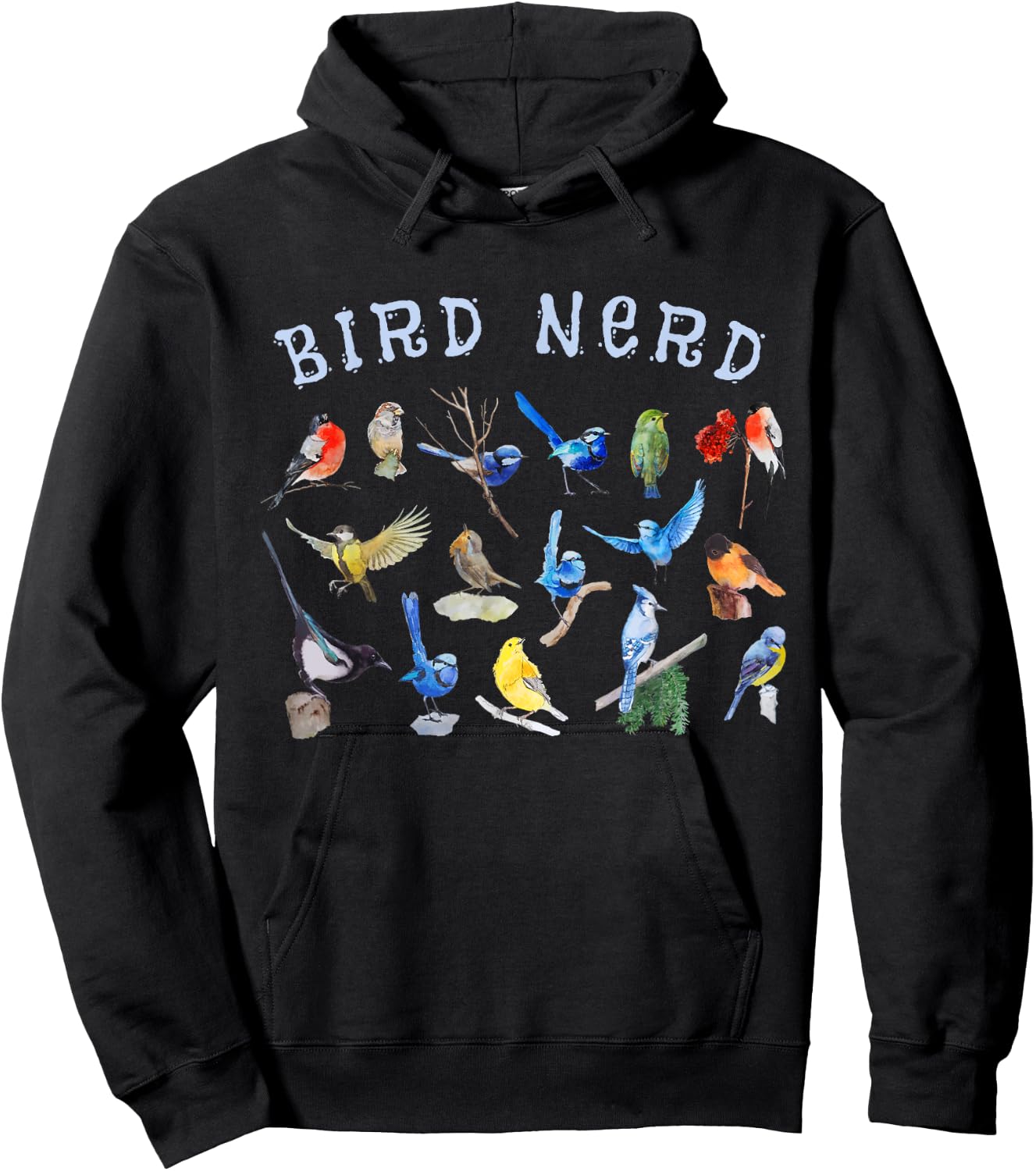 Bird Watching Nerd Birdwatching Birds Lover Cute Funny Gift Hoodie - Hoodie | Black