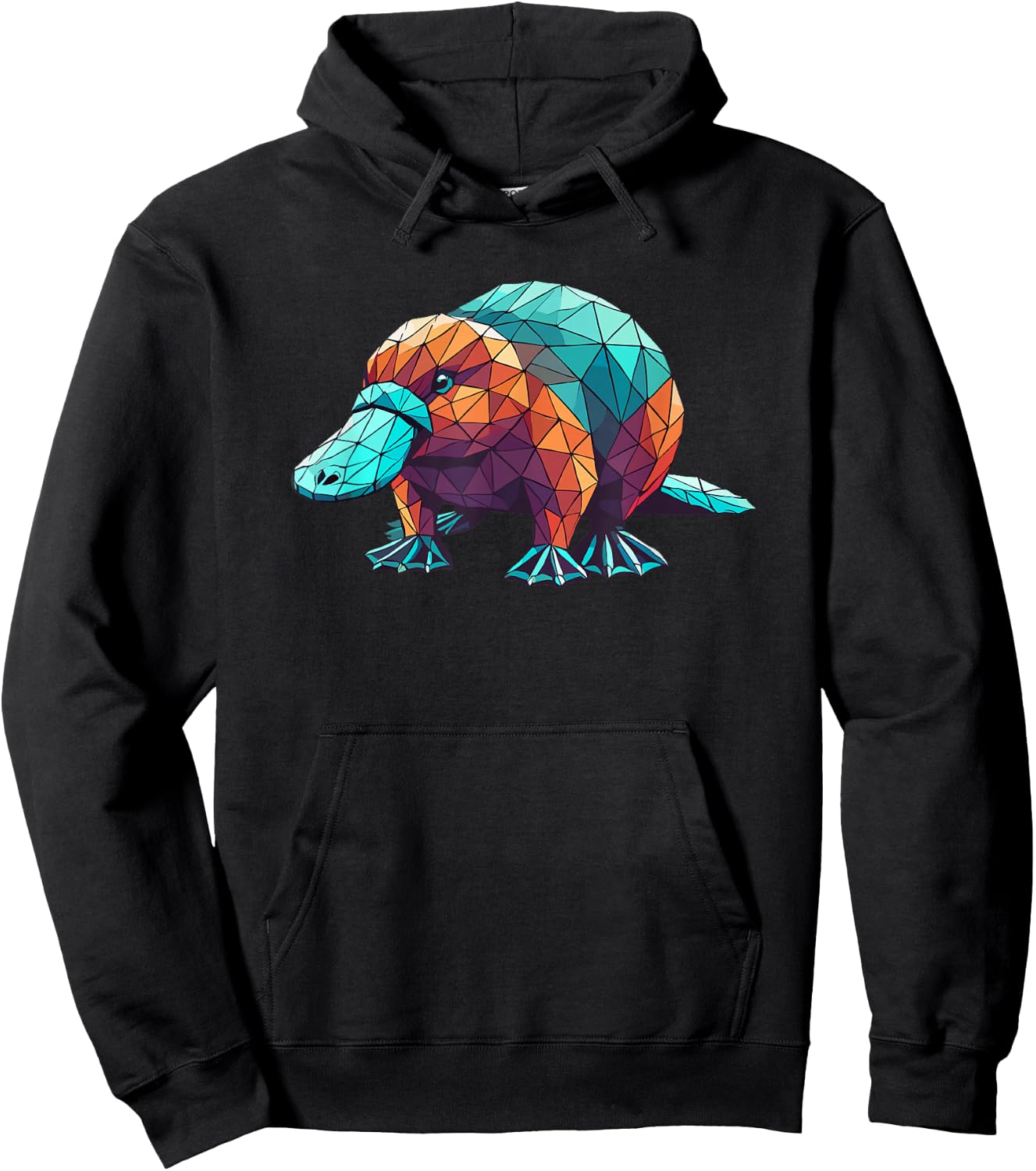 Geometric Art Platypus Platypuses Duckbill Hoodie - Hoodie | Black