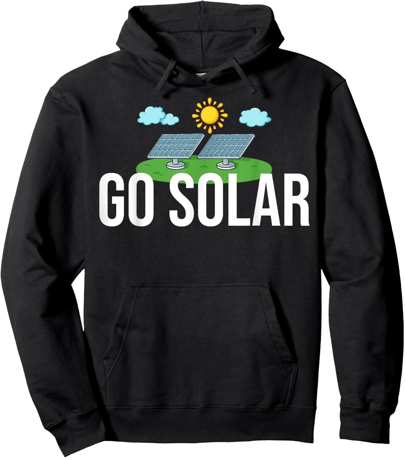 Solar Energy Power System Solar Panel Home Hoodie - Hoodie | Black