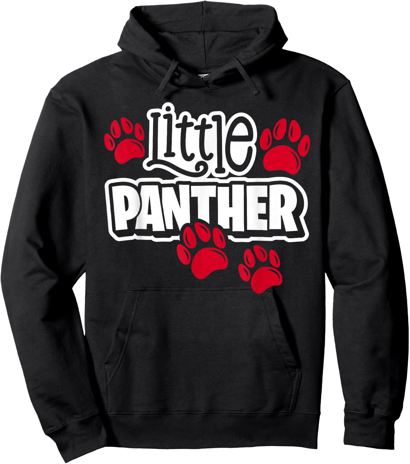 Little Panthers for Kids, Panthers School Sports Name Hoodie - Hoodie | Black