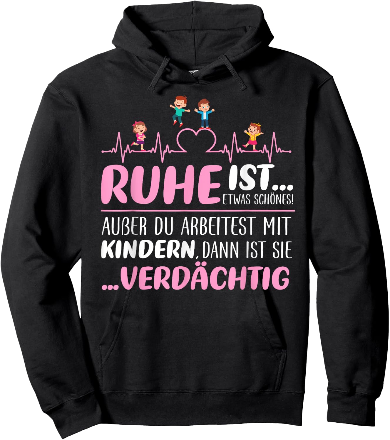Erzieherin Pädagogin Kindergarten - Lustiger Spruch Hoodie - Hoodie | Black