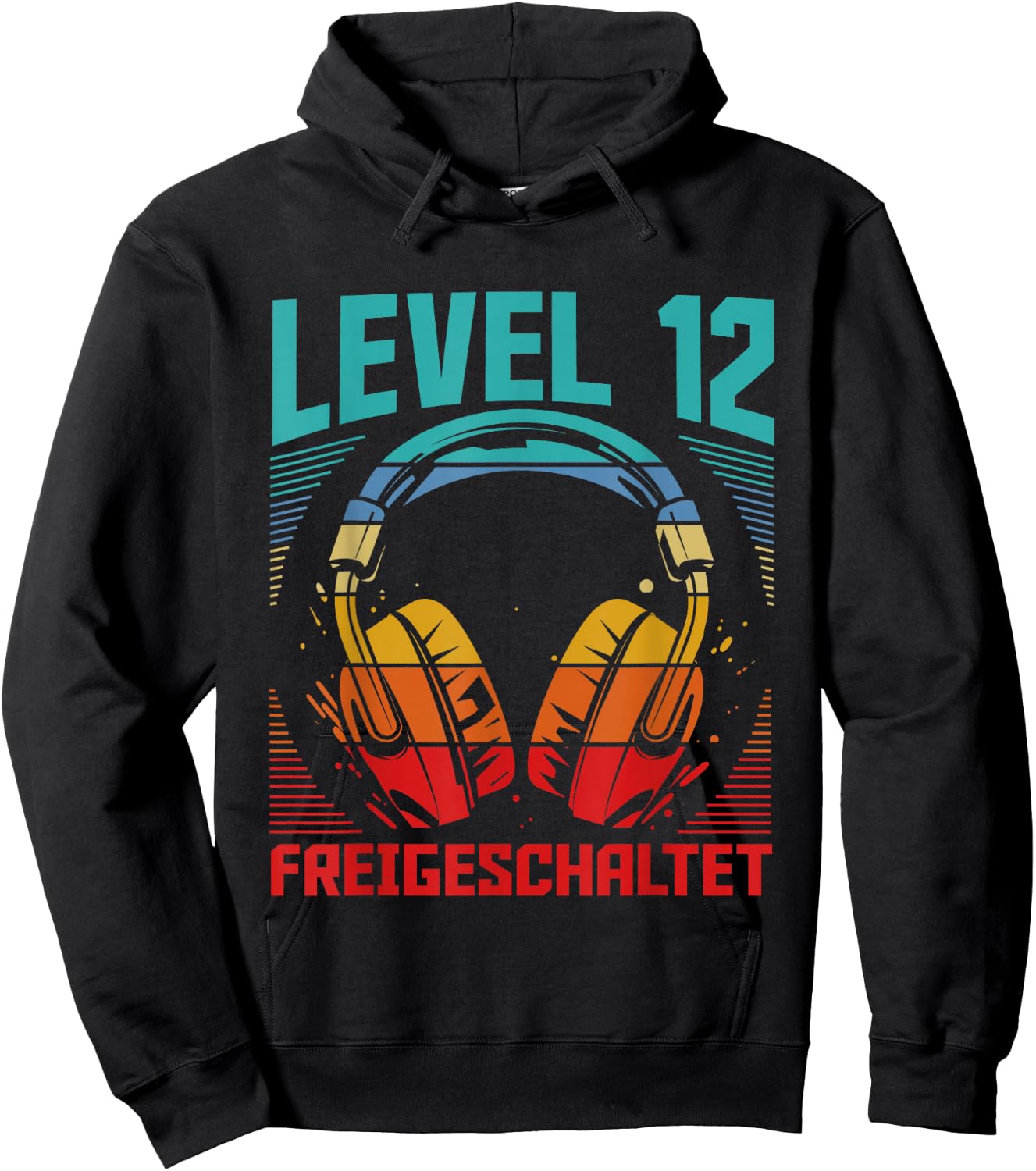 12th Birthday Boys Video Gamer Level 12 Unlocked Boys , black Hoodie - Hoodie | Black