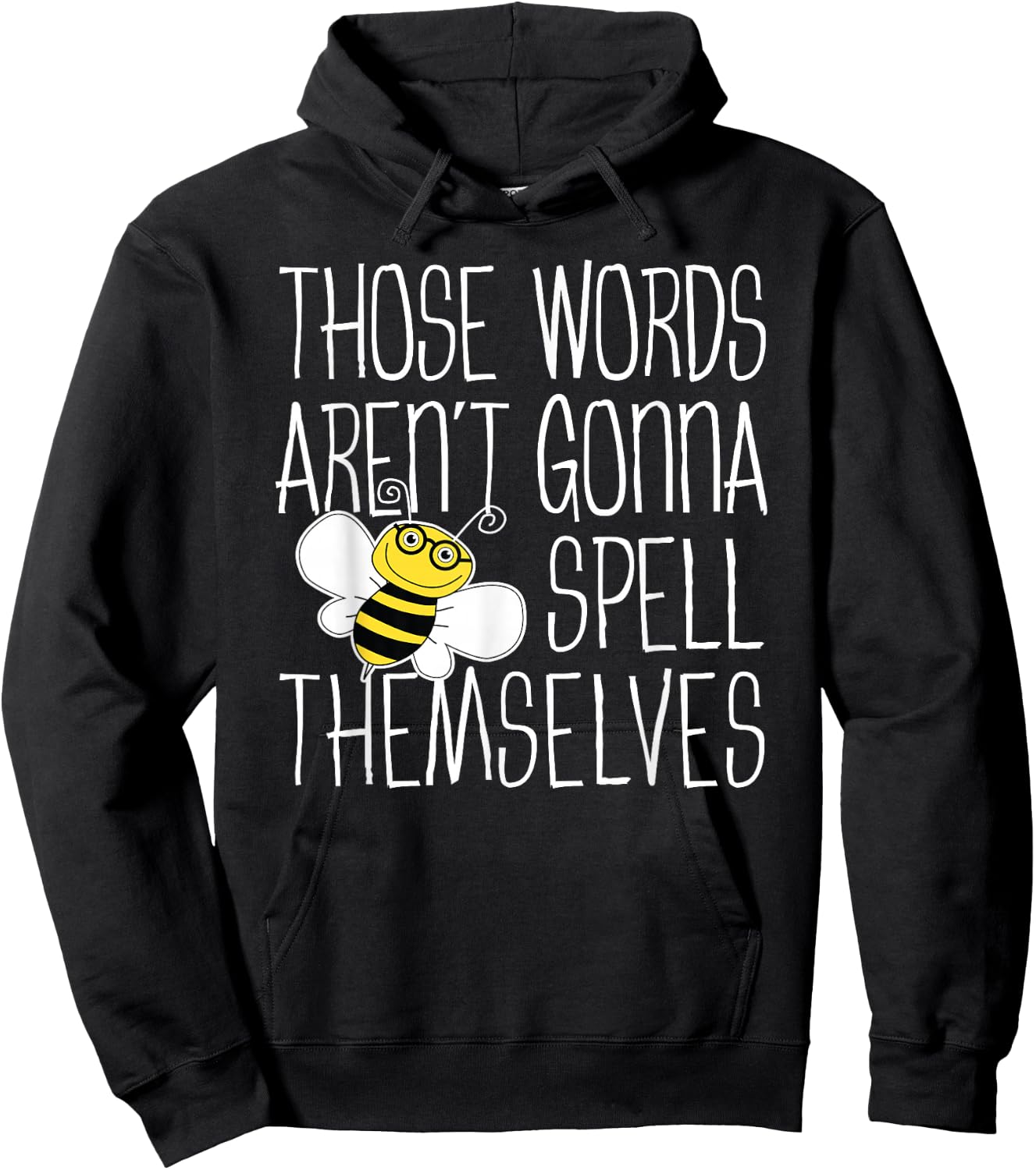 Cute Spelling Bee Design For Competitive Word Loving Kids Hoodie - Hoodie | Black