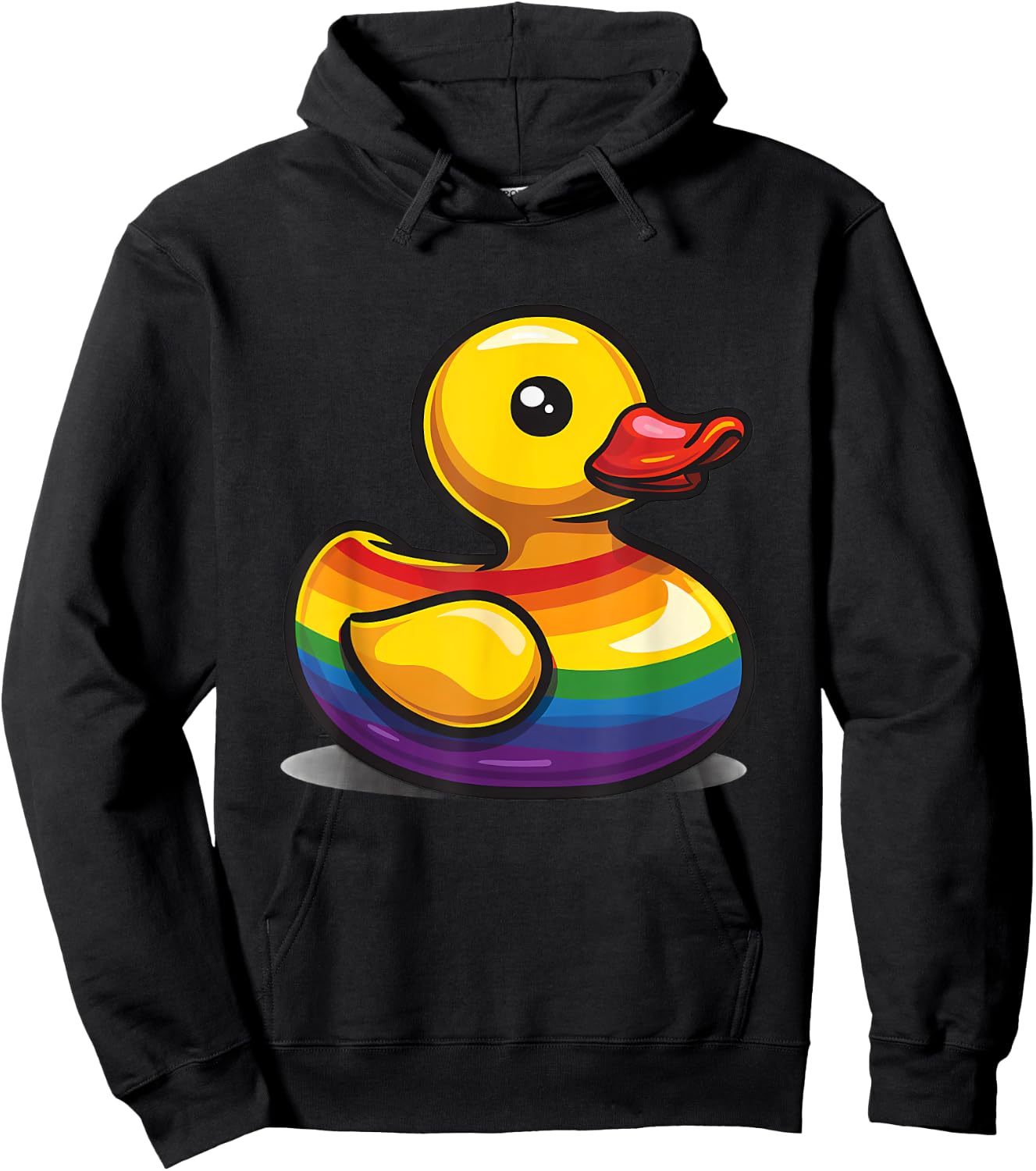 LGBT Rubber Duck Rainbow LGBTQ Gay Pride Month Lesbian Pride Hoodie - Hoodie | Black