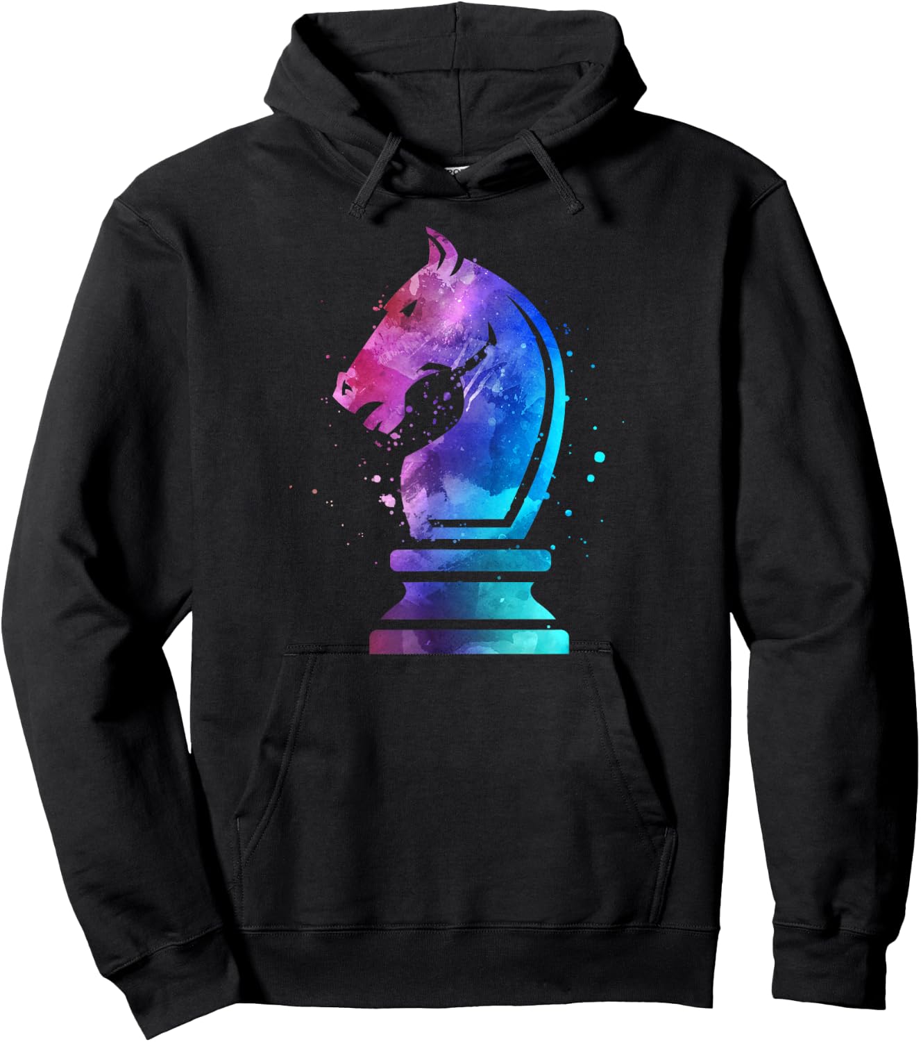 Chess Piece Knight Gift Chess Lover Player Women Girls Hoodie - Hoodie | Black