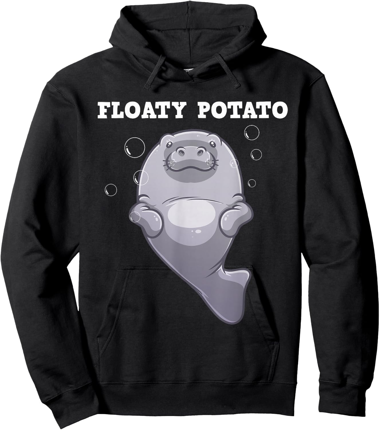 Cute Manatee Art Women Manatee Aquatic Animal Lover Hoodie - Hoodie | Black