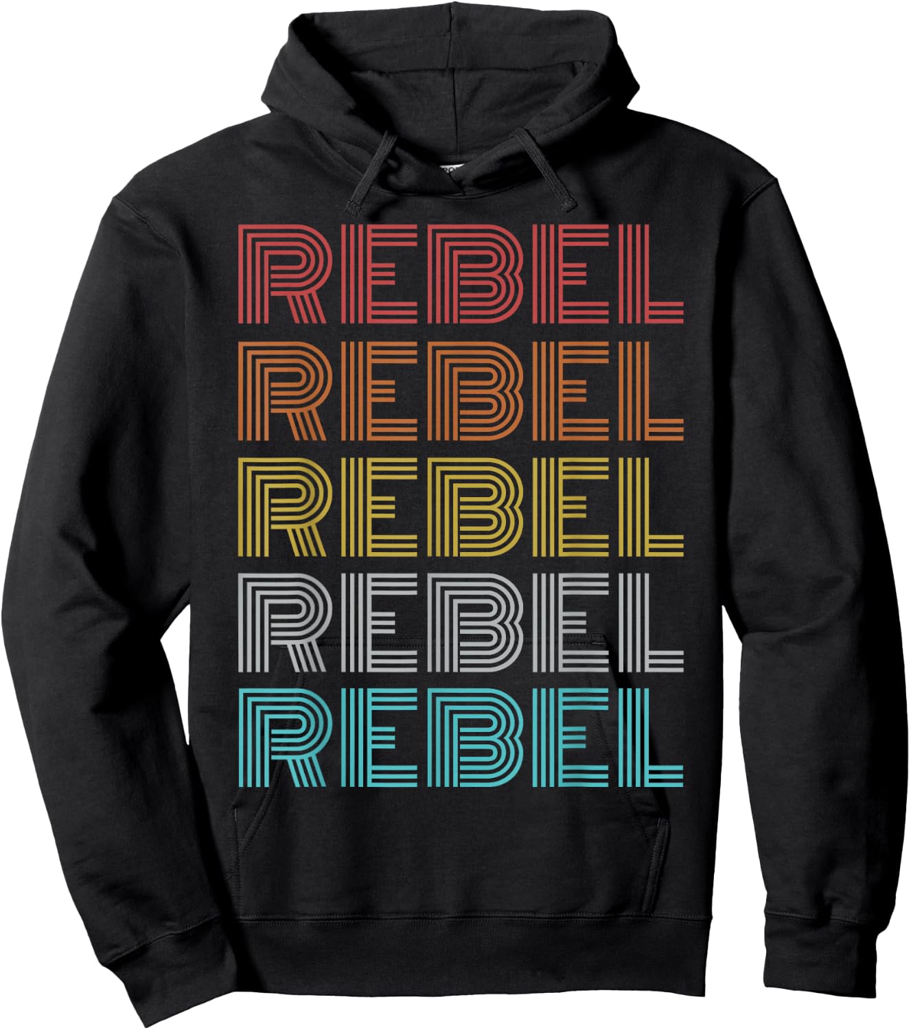 Retro Vintage Rebel Hoodie - Hoodie | Black