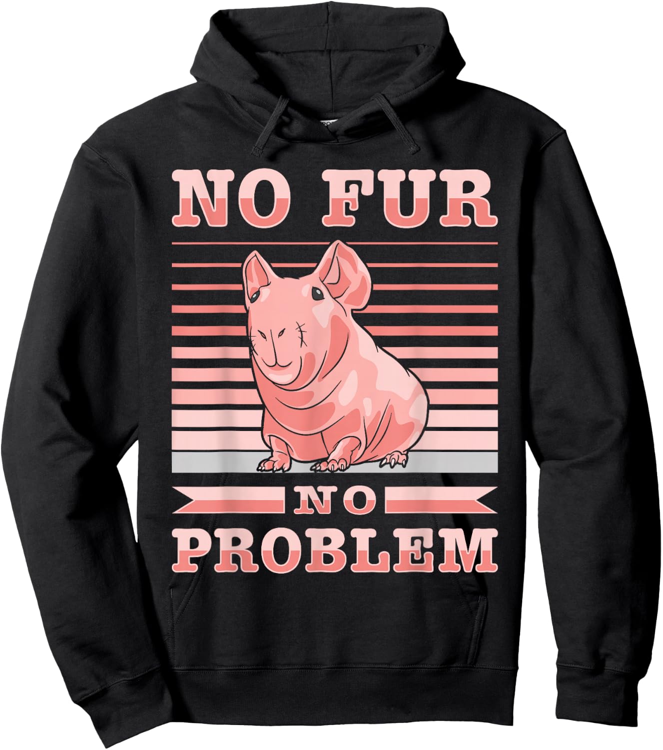 Hairless Guinea Pig Skinny Pig Owner Cavy Rodent Pet Hoodie - Hoodie | Black