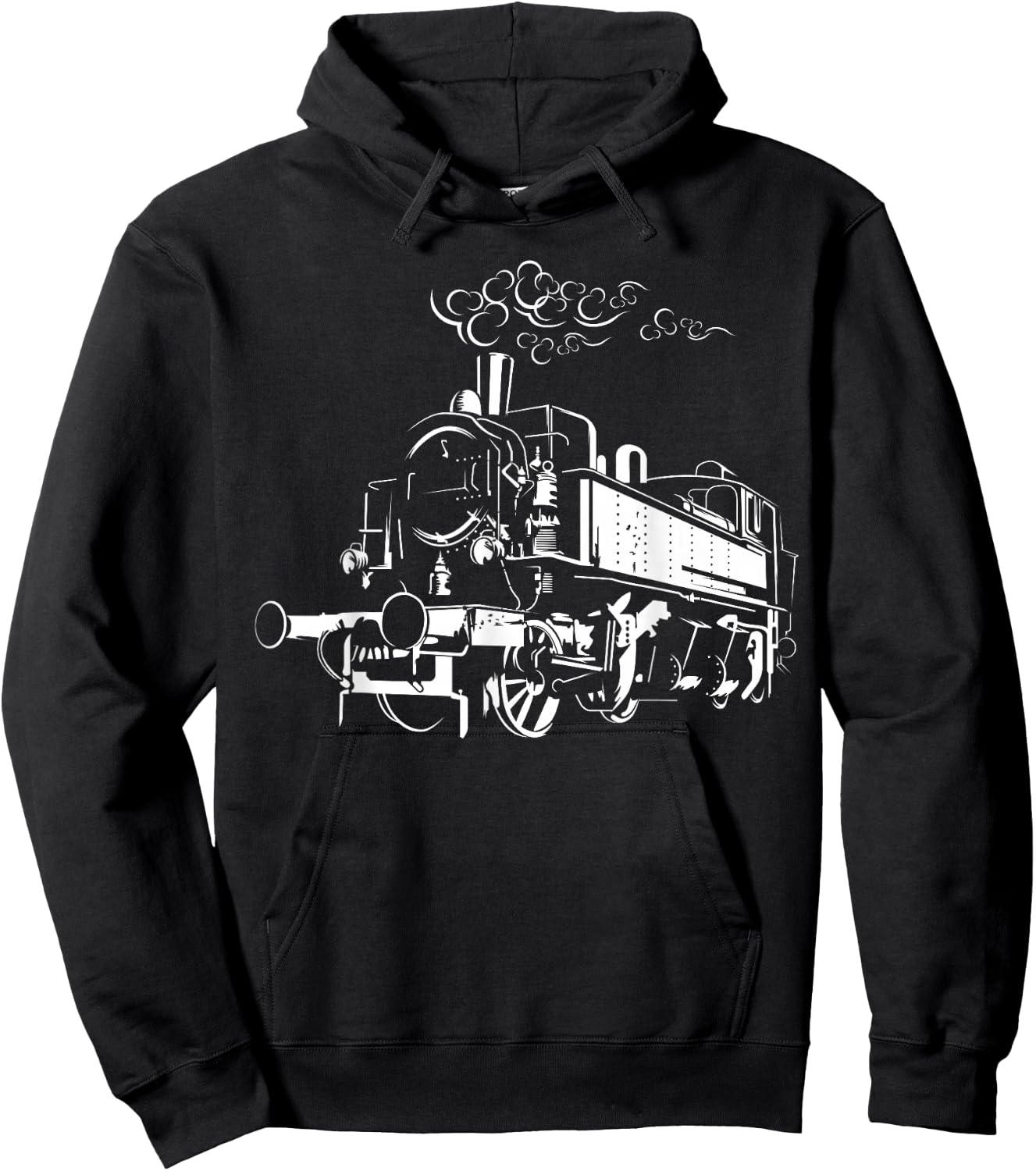 alte Retro Eisenbahn Lokomotive sächsische Bahn Dampflok Hoodie - Hoodie | Black