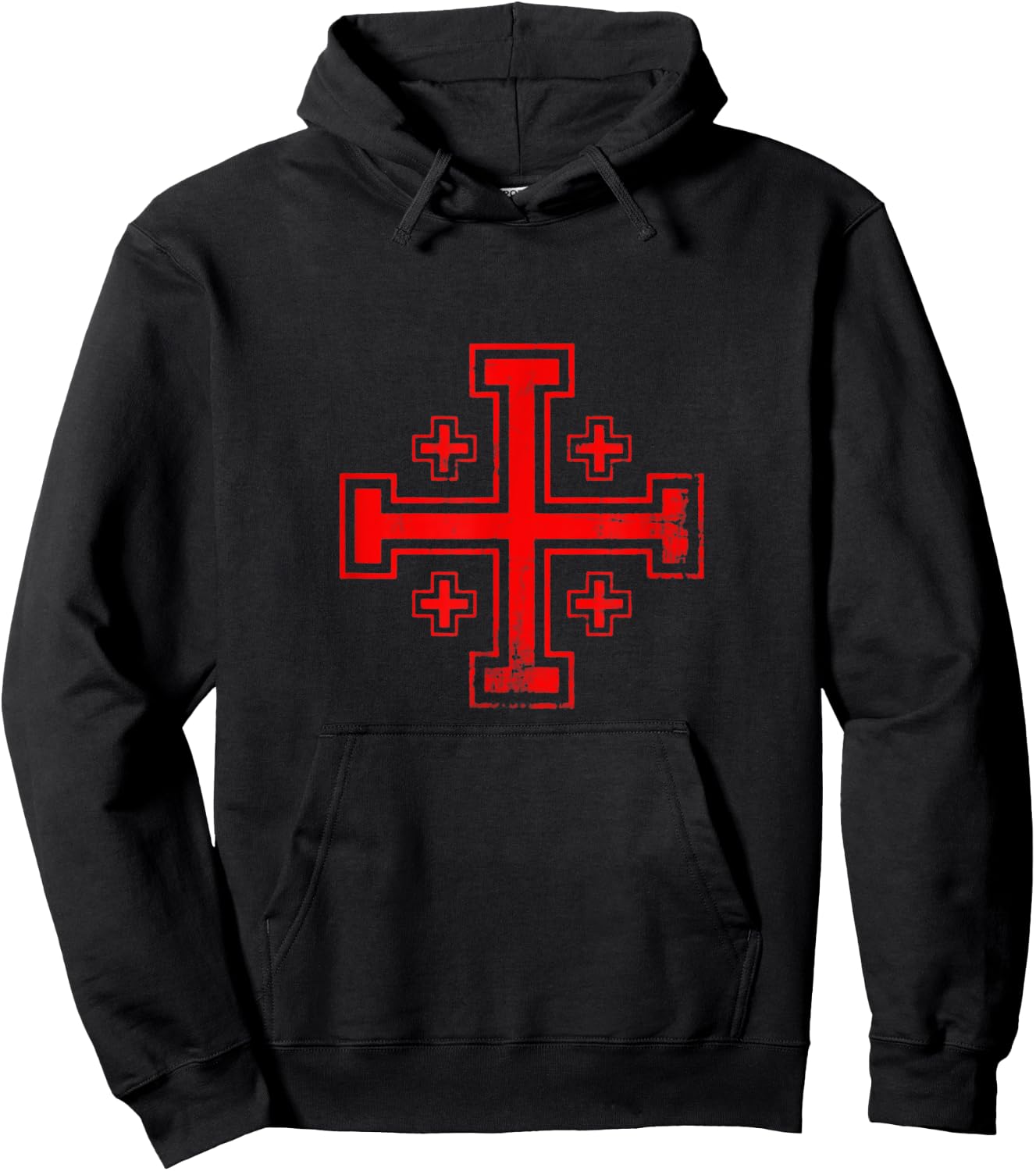 Knights Templar Cross, Seal of Soldiers Hoodie - Hoodie | Black