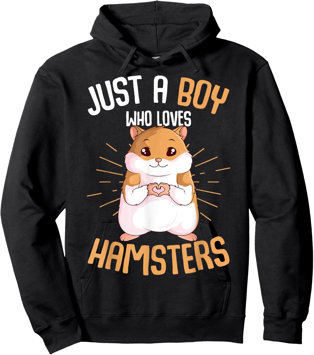 Just a Boy who loves Hamsters Hammy Boys Kids Hamster Lover Hoodie - Hoodie | Black