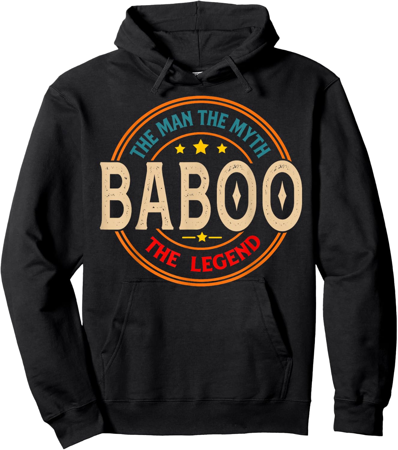 BABOO The Legend The Man, Funny BABOO Fathers Day Hoodie - Hoodie | Black