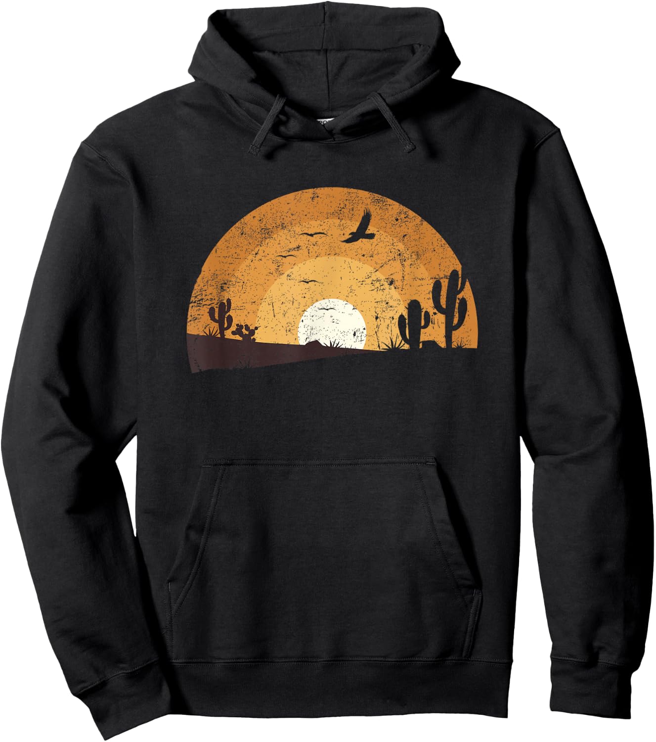 Arizona desert scene vintage Tucson Phoenix vintage Hoodie - Hoodie | Black