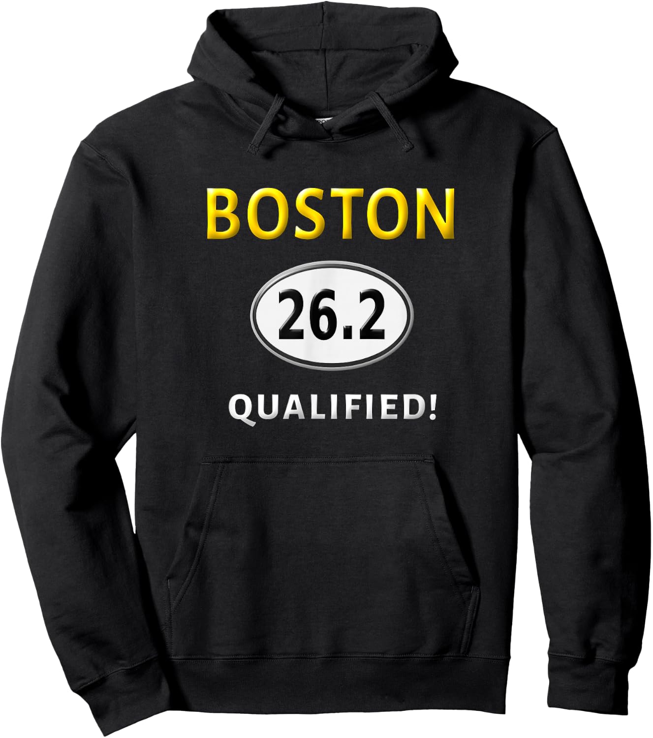 Boston 26.2 Shirt Runner Qualifier Finisher Shirt Hoodie - Hoodie | Black