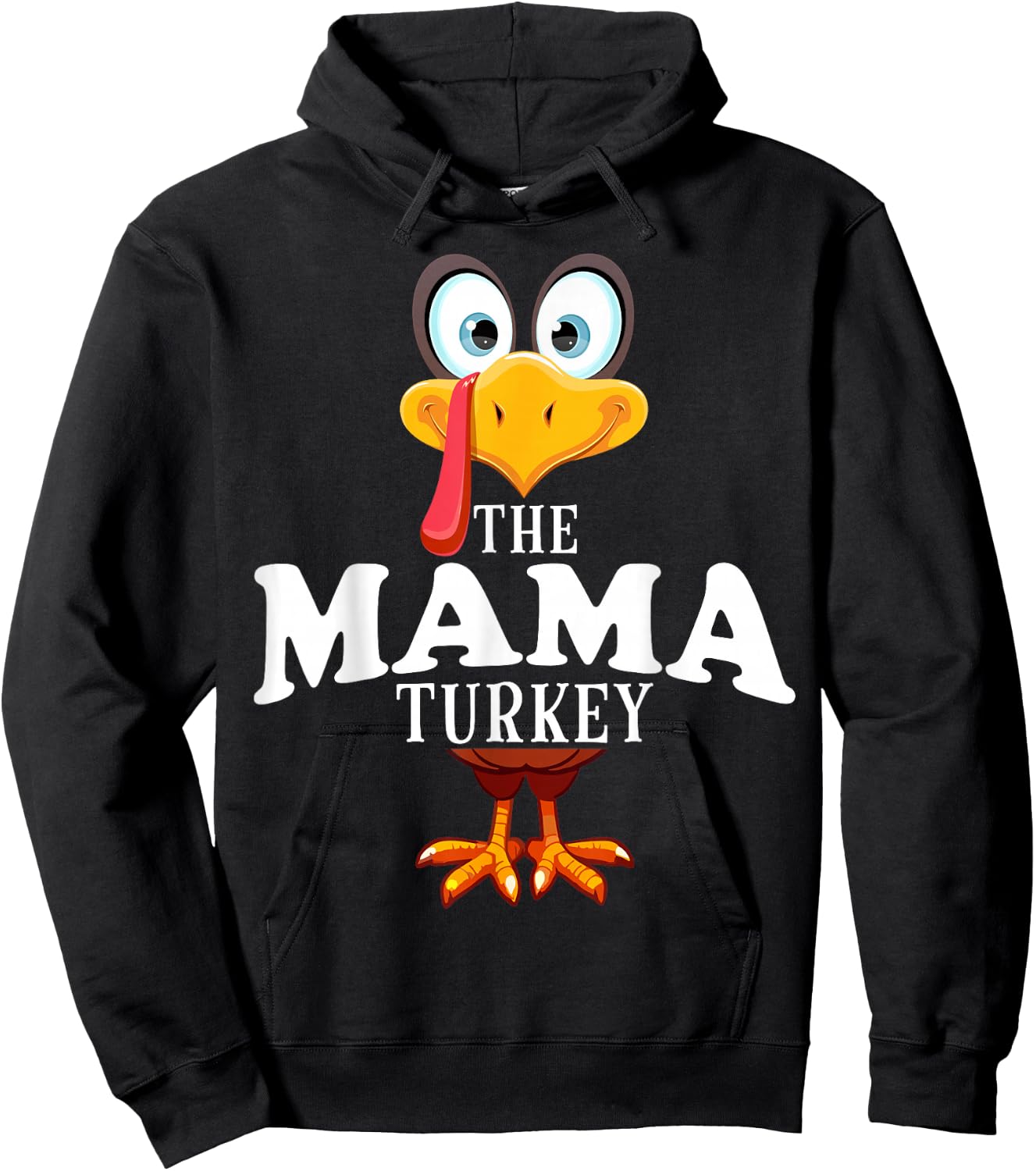 Thanksgiving The Mama Turkey Pajama Hoodie - Hoodie | Black