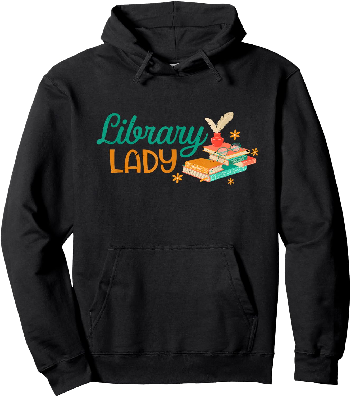 Library Carin Library Reader Book Worm Hoodie - Hoodie | Black
