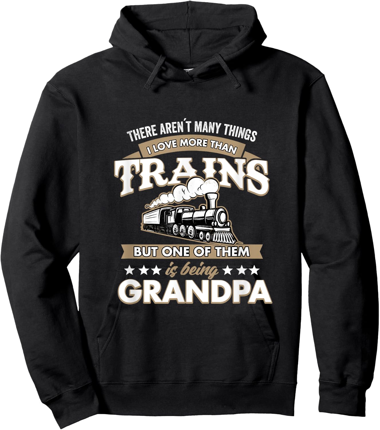 I Love More Than Trains Being grandpa Railway Hoodie - Hoodie | Black