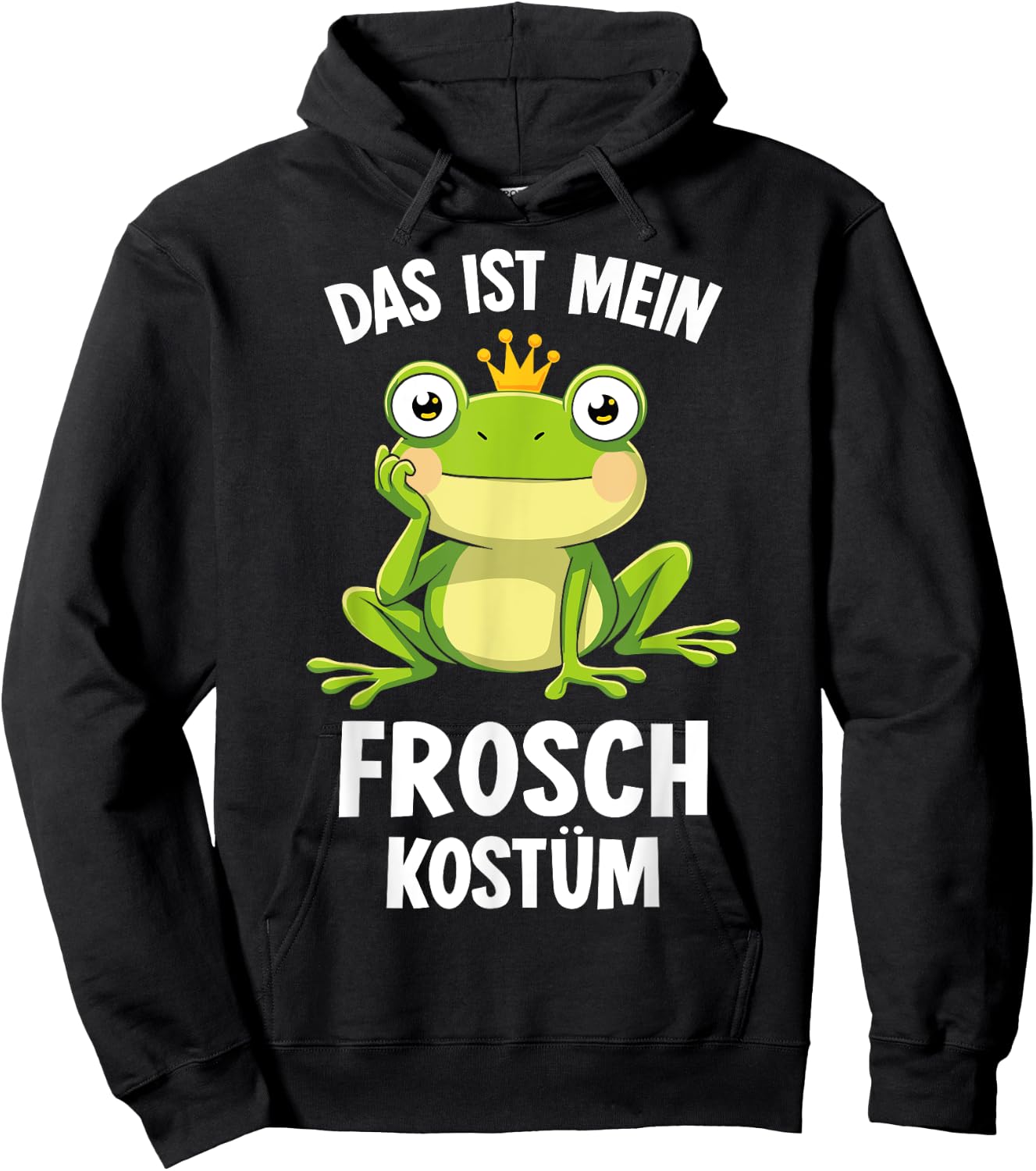 Das ist mein Frosch Kostüm Frog könig Karneval Fasching , black Hoodie - Hoodie | Black