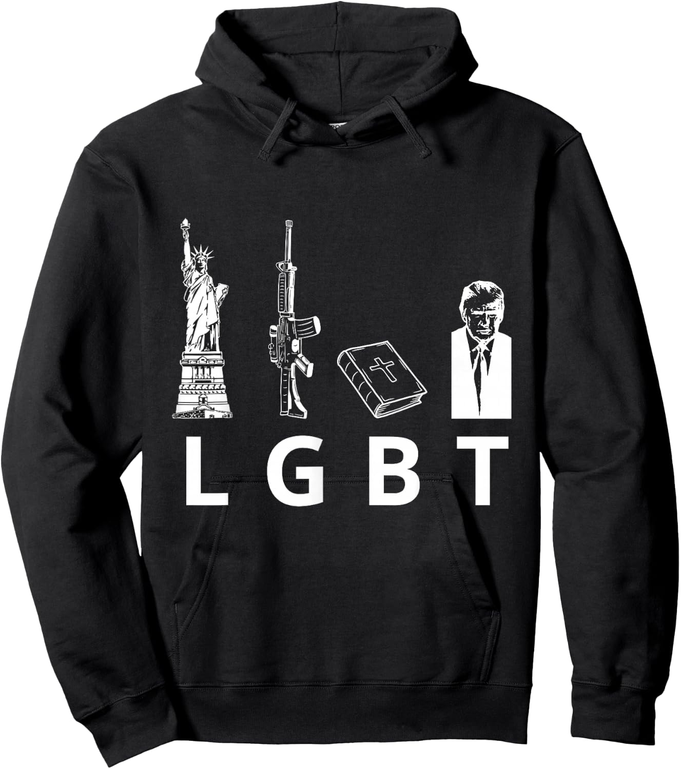 The Bible of Liberty Guns Trump Hoodie - Hoodie | Black