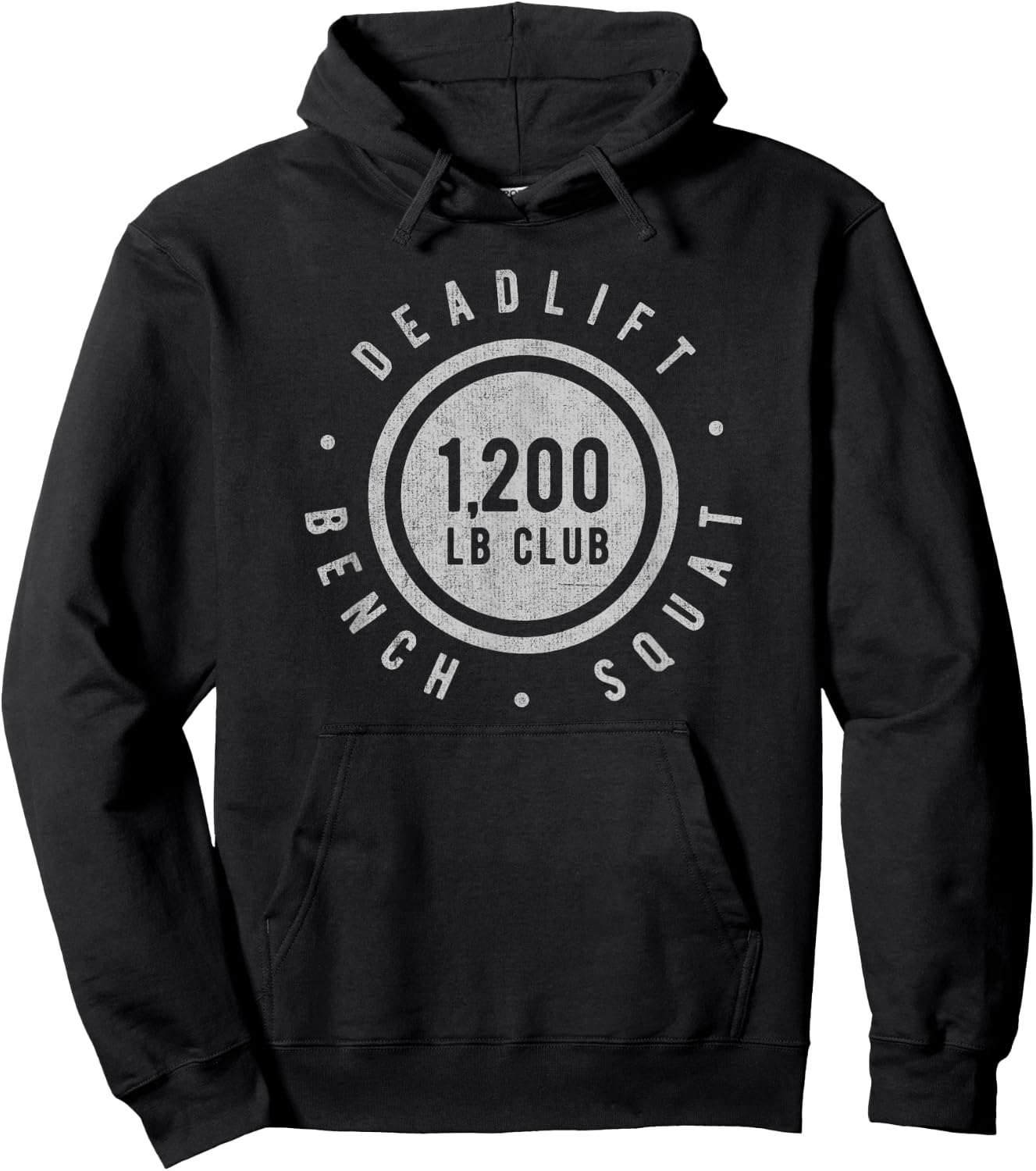Elite 1.200 lb Club Powerlifting Barbell Strong Novelty Hoodie - Hoodie | Black