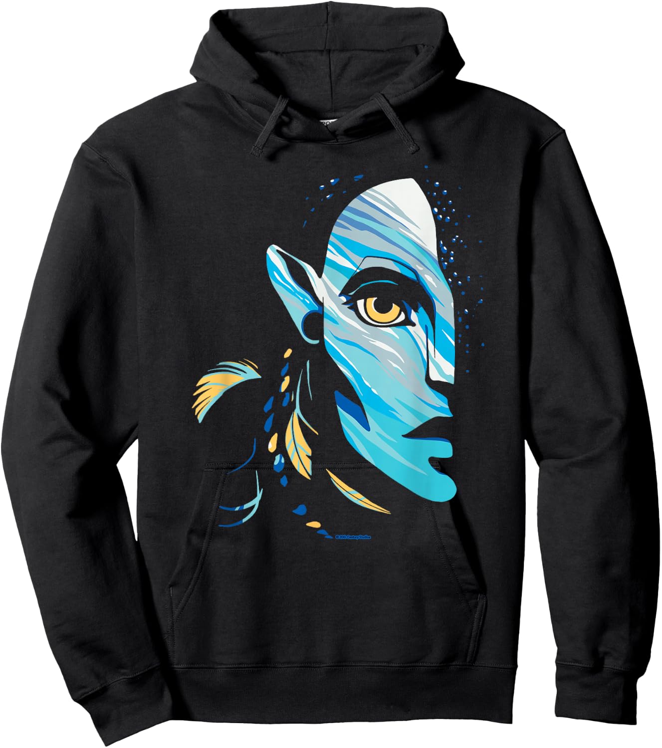 Avatar: The Way of Water Neytiri Na'vi Ocean Half Face , black Hoodie - Hoodie | Black