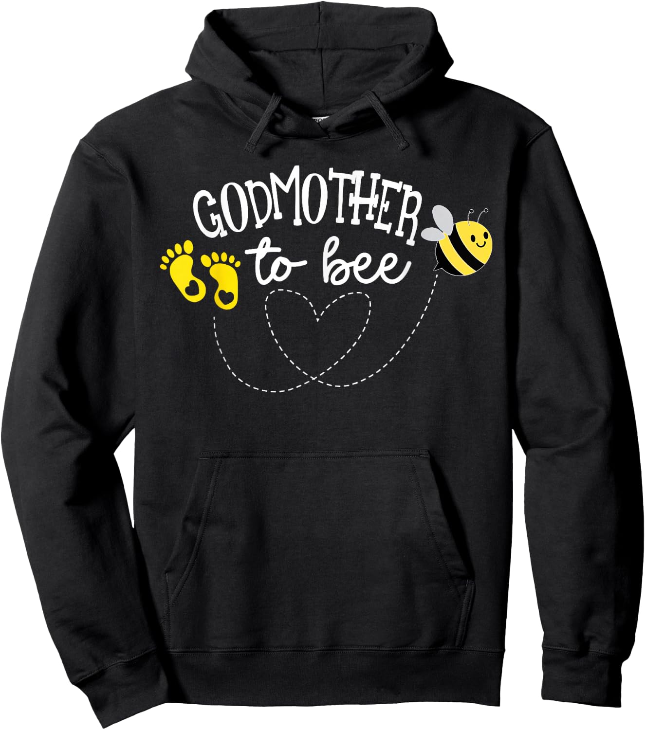 Godmother to Bee Pregnancy Announcement Baby Shower Hoodie - Hoodie | Black