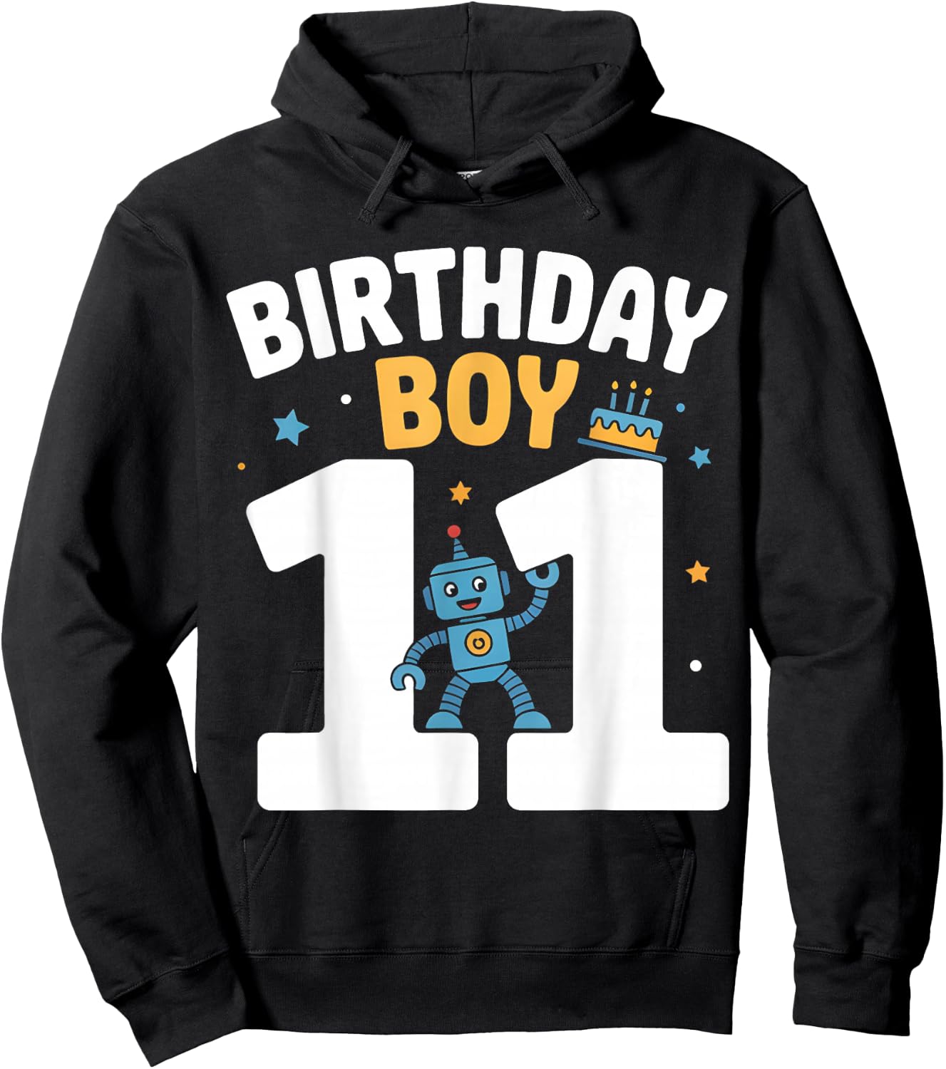 Robotics Birthday Shirt Birthday Boy 11 Years Robot Hoodie - Hoodie | Black