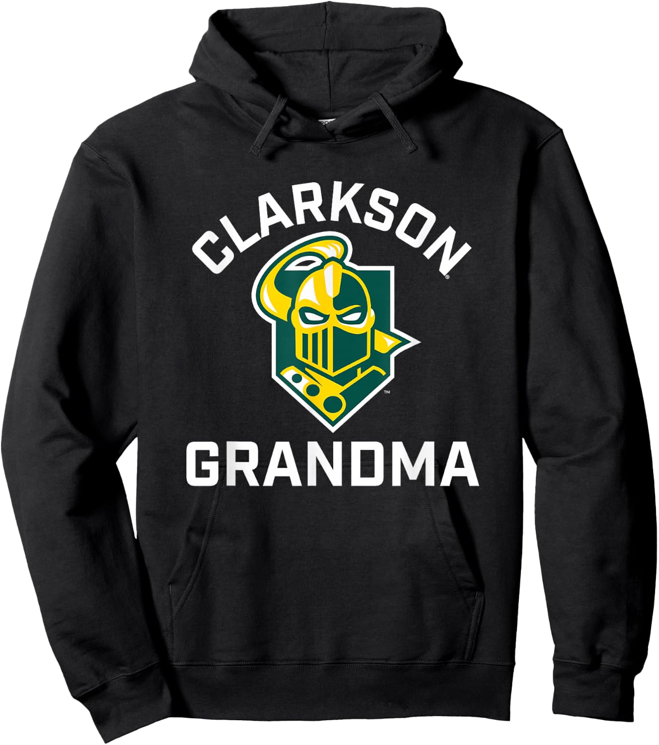 Clarkson University Golden Knights Arched Grandma Hoodie - Hoodie | Black