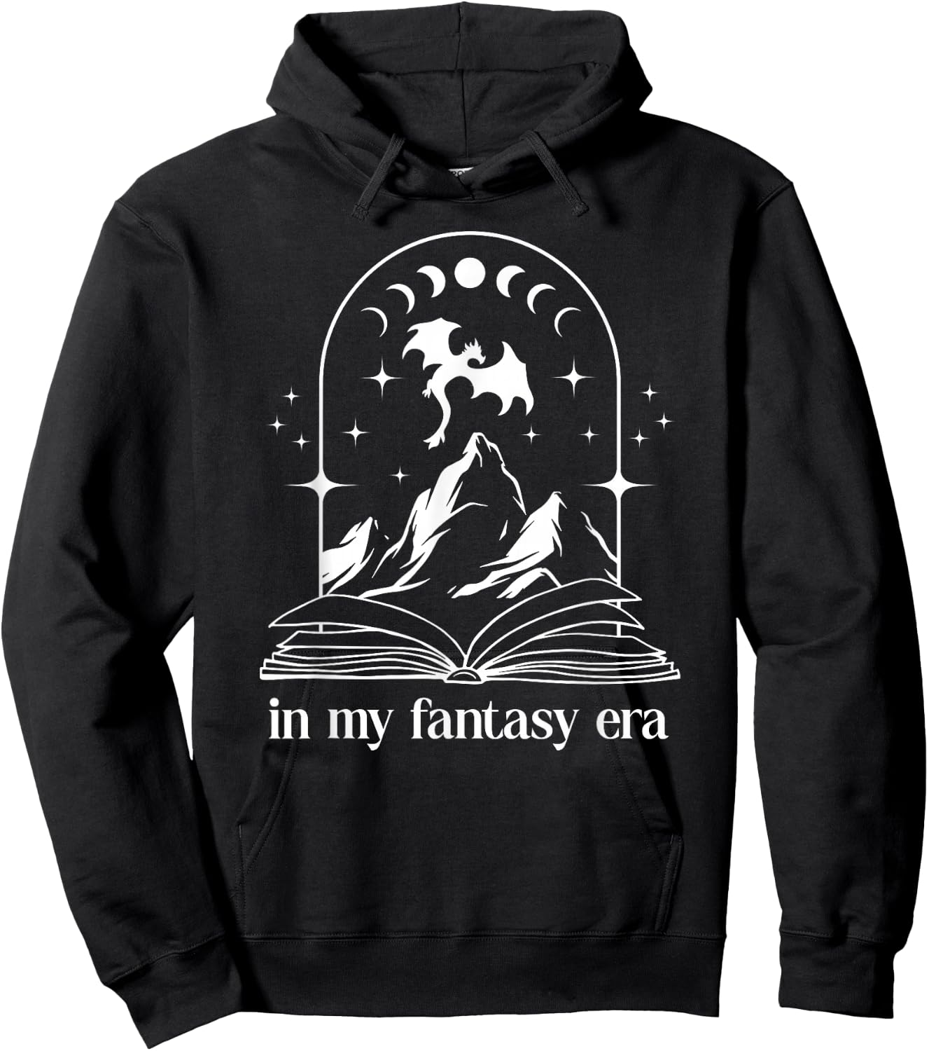 Book Dragon Romantasy In My Fantasy Era Dark Romance Bookish Hoodie - Hoodie | Black