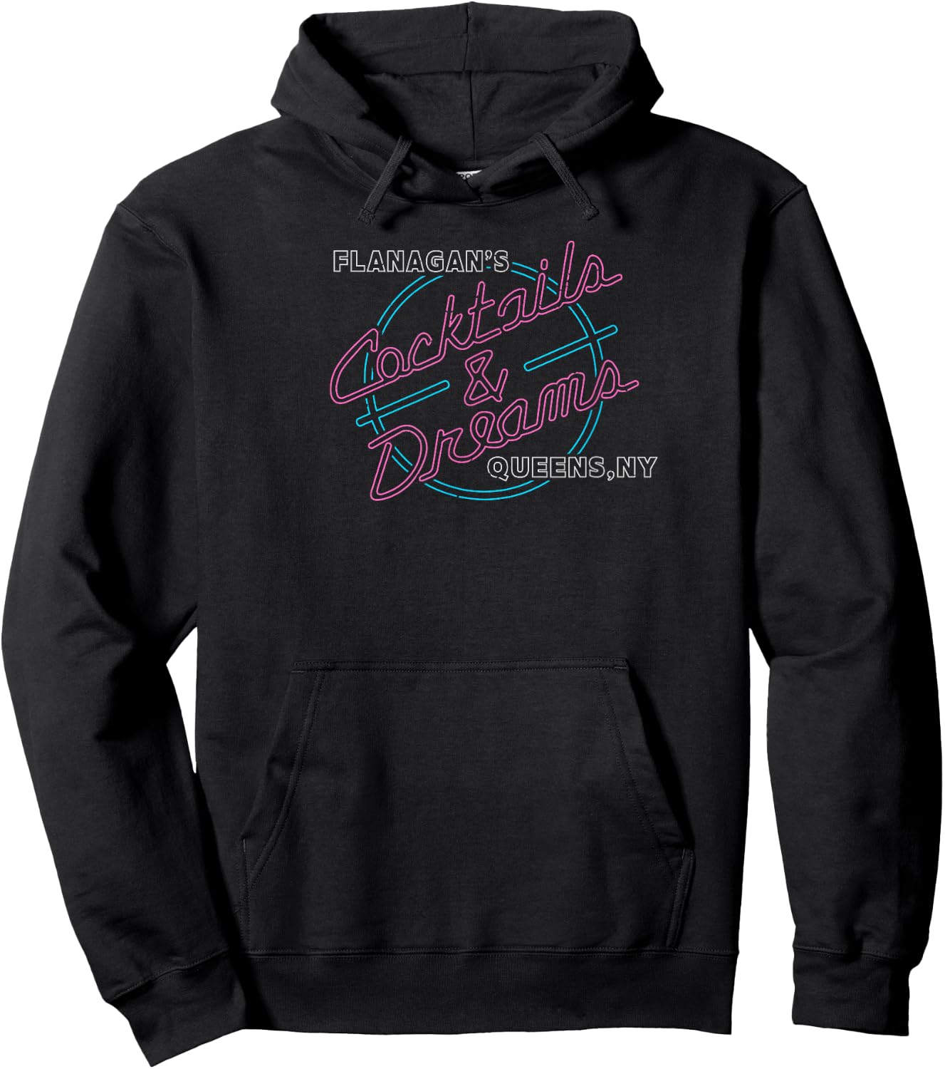 Cocktails & Dreams Classic 1980s Funny Graphic Hoodie - Hoodie | Black