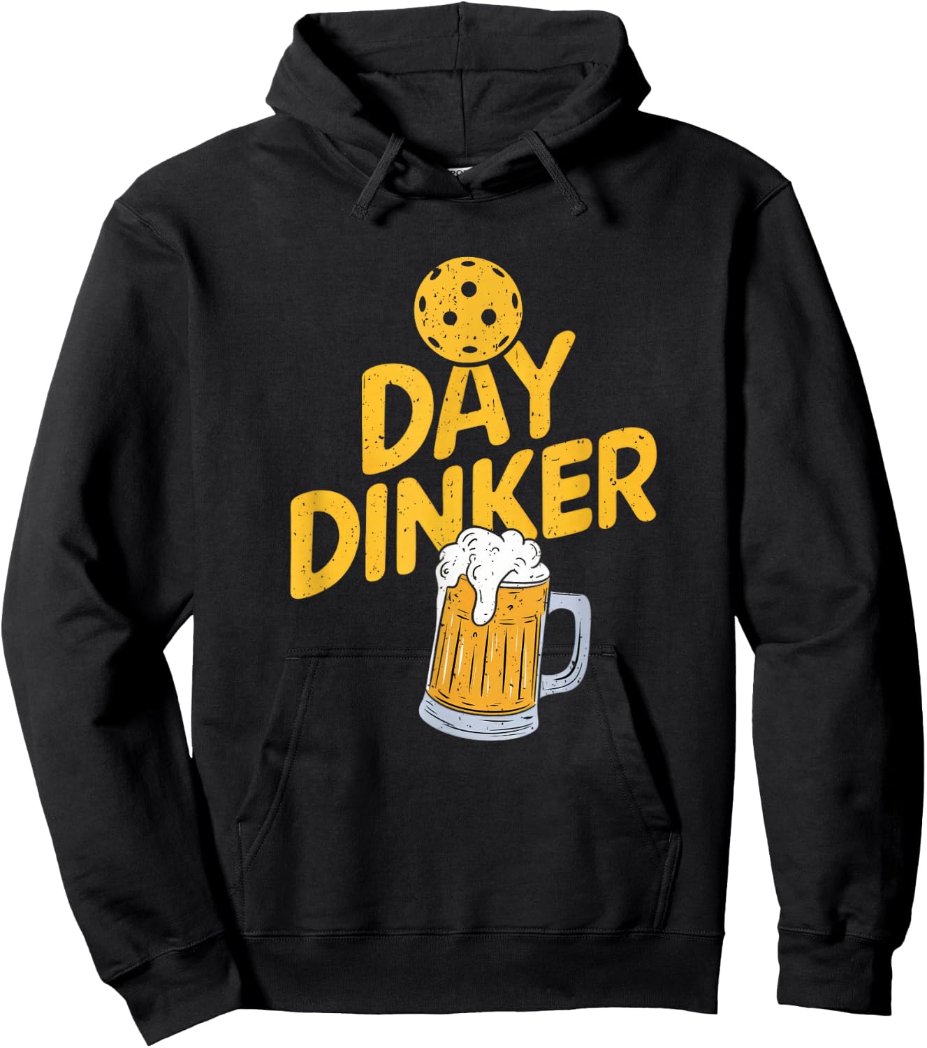 Day Dinker Funny Pickleball Player Beer Lover Drinker Hoodie - Hoodie | Black