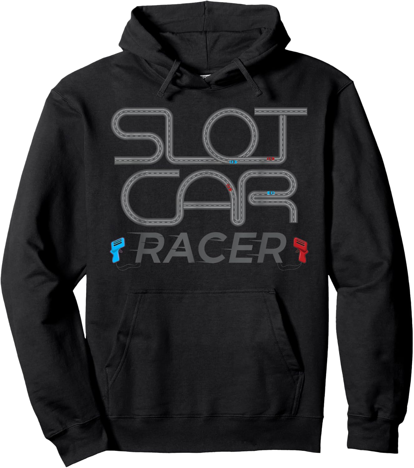 Cool Retro Slot Car Racer 4 Slot Cars Race Around Track Hoodie - Hoodie | Black