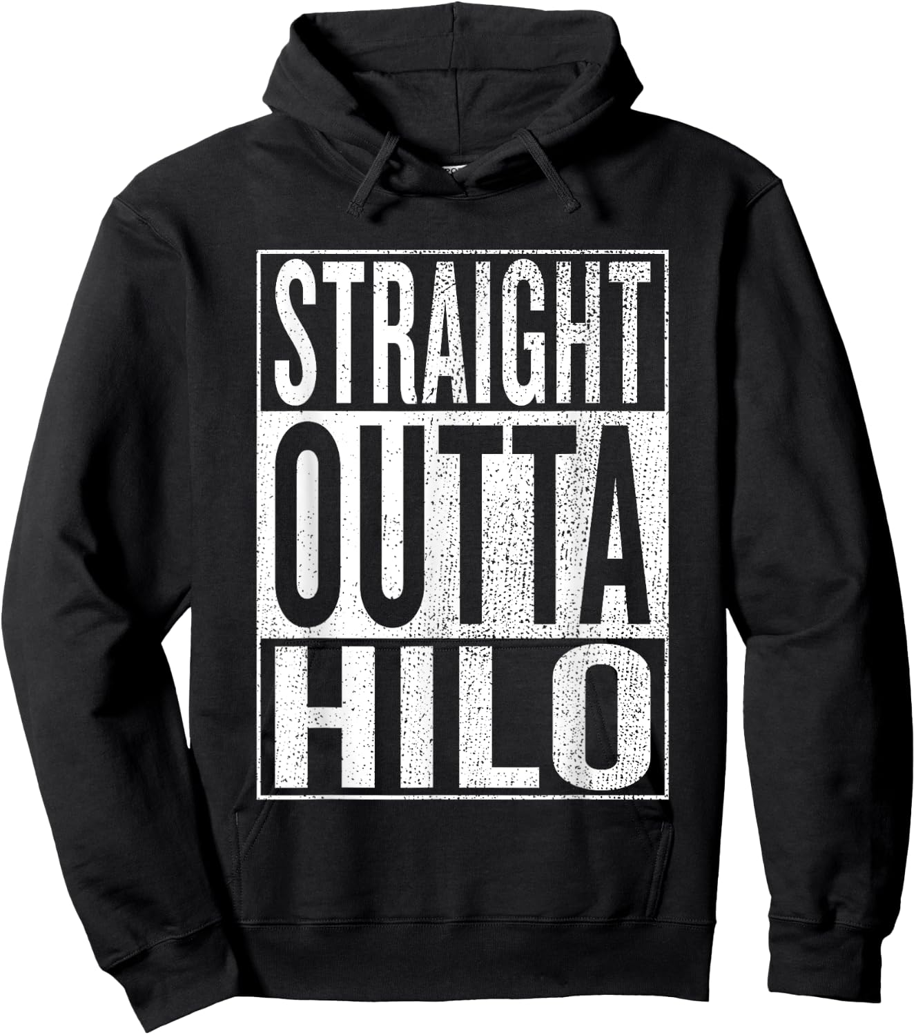 Straight Outta Hilo Great Travel Outfit & Gift Hoodie - Hoodie | Black