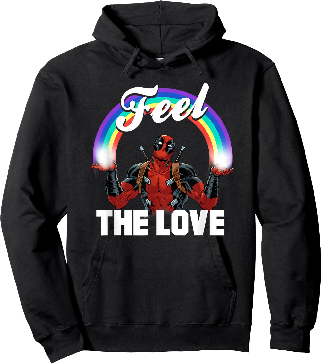 Marvel Deadpool Feel The Love , Black Hoodie - Hoodie | Black