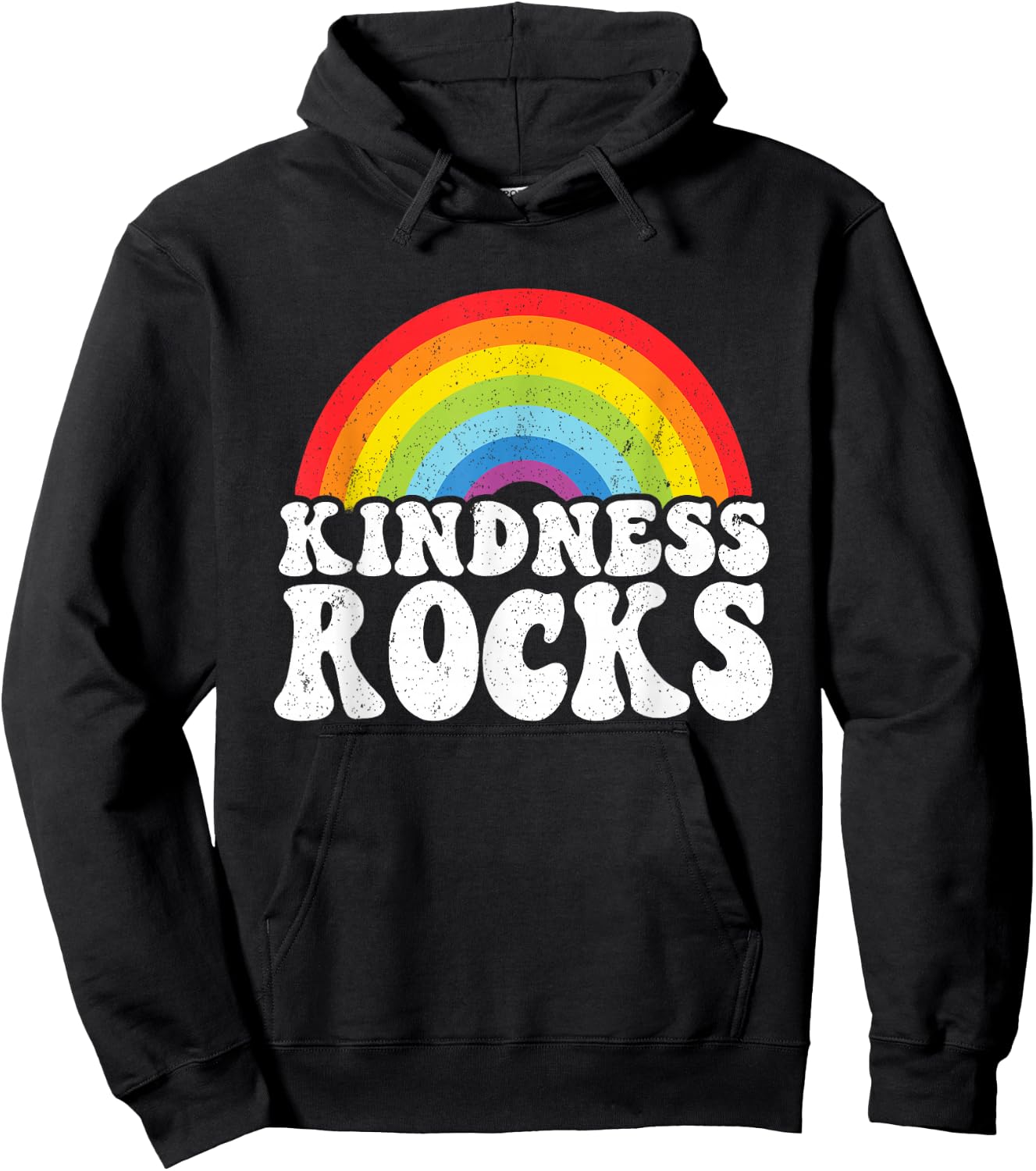 Sped-Lehrer Anti-Mobbing Hippie Regenbogen Freundlichkeit Rocks Hoodie - Hoodie | Black