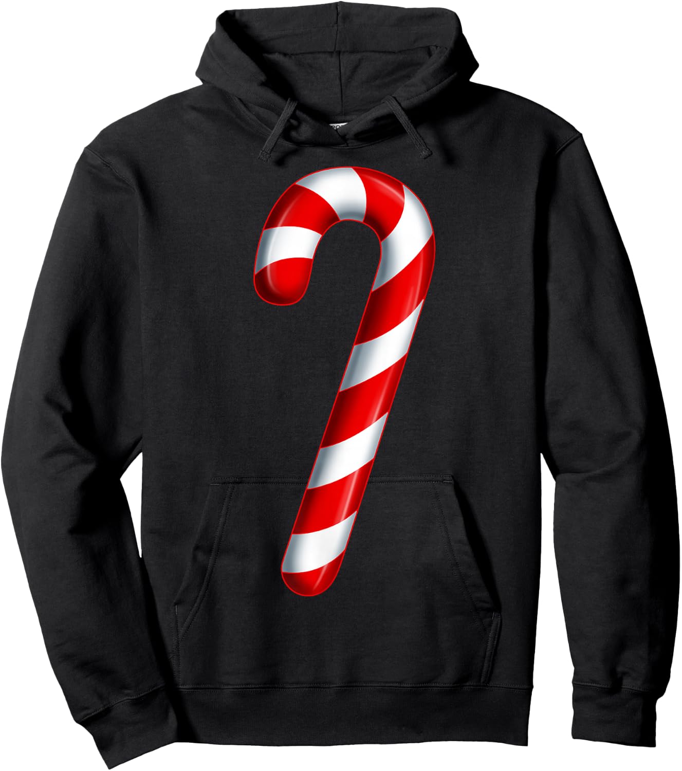 Candy Cane Merry and Bright Red and White Candy Costume Hoodie - Hoodie | Black