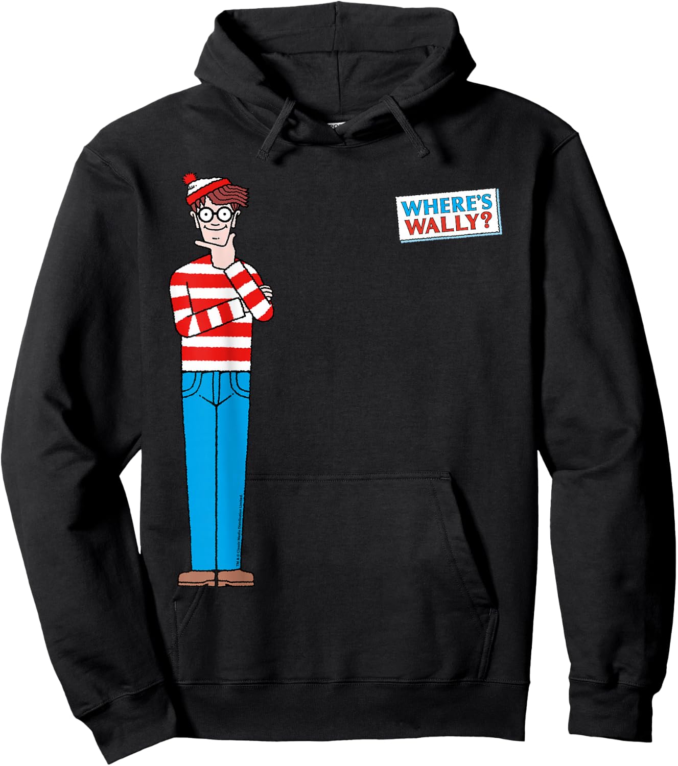 Where's Wally Classic Pose Hoodie - Hoodie | Black