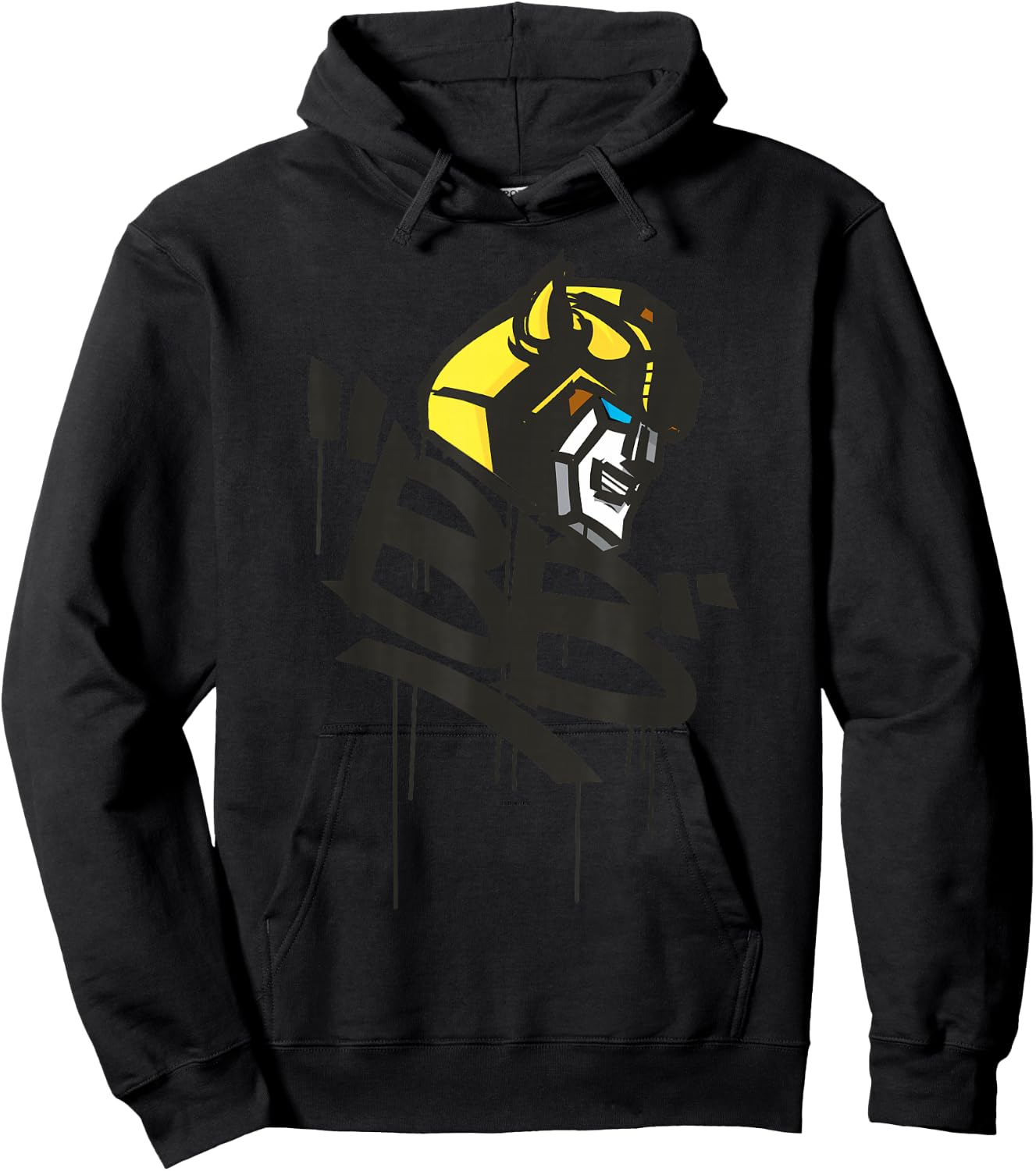 Transformers Classic BB Bumblebee Graffiti Face Portrait Hoodie - Hoodie | Black