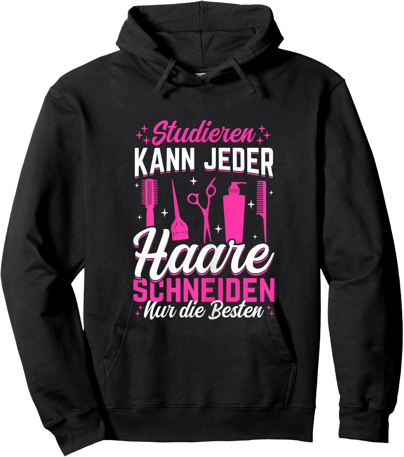 Women's hairdresser study can cut any hair only the best , black Hoodie - Hoodie | Black