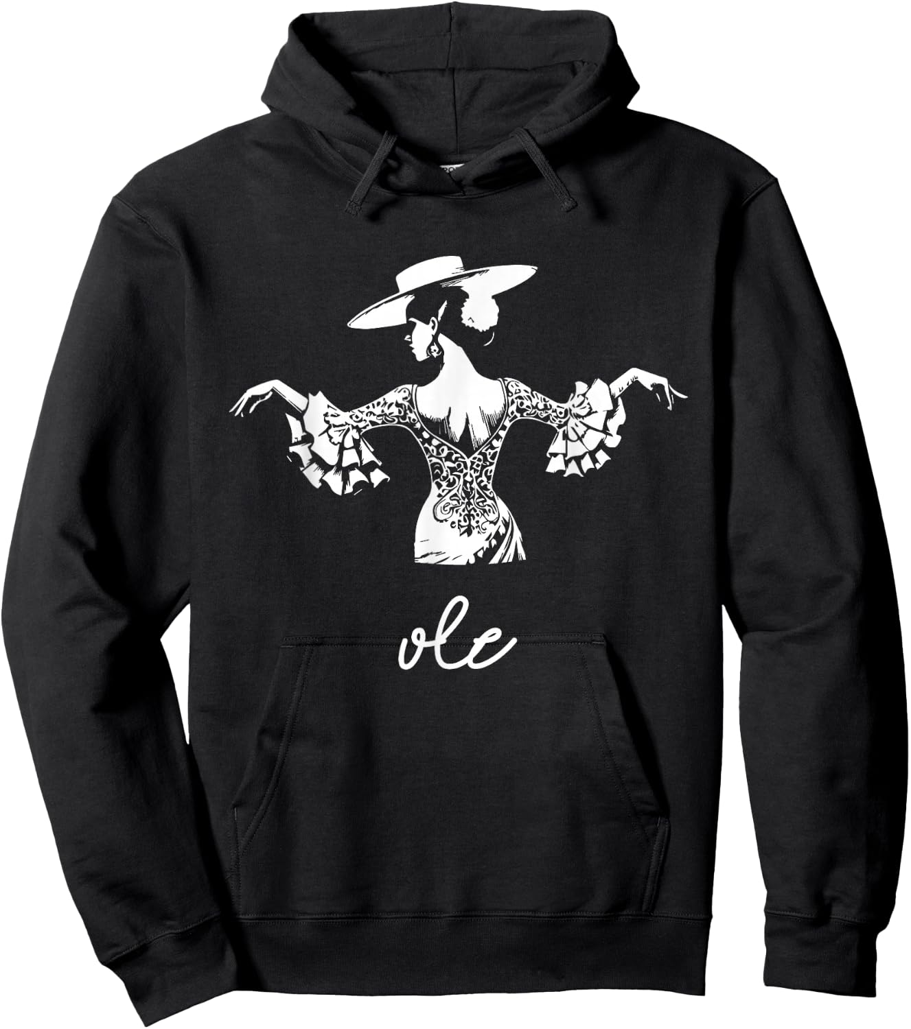 Femme flamenco espagnole , Black, S Hoodie - Hoodie | Black