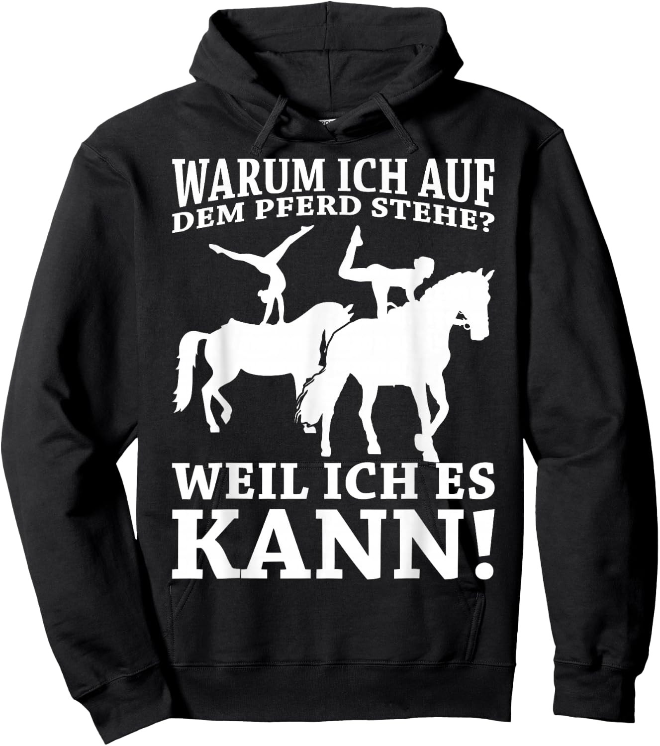 Women's Horse Vaulting Girls' , black Hoodie - Hoodie | Black