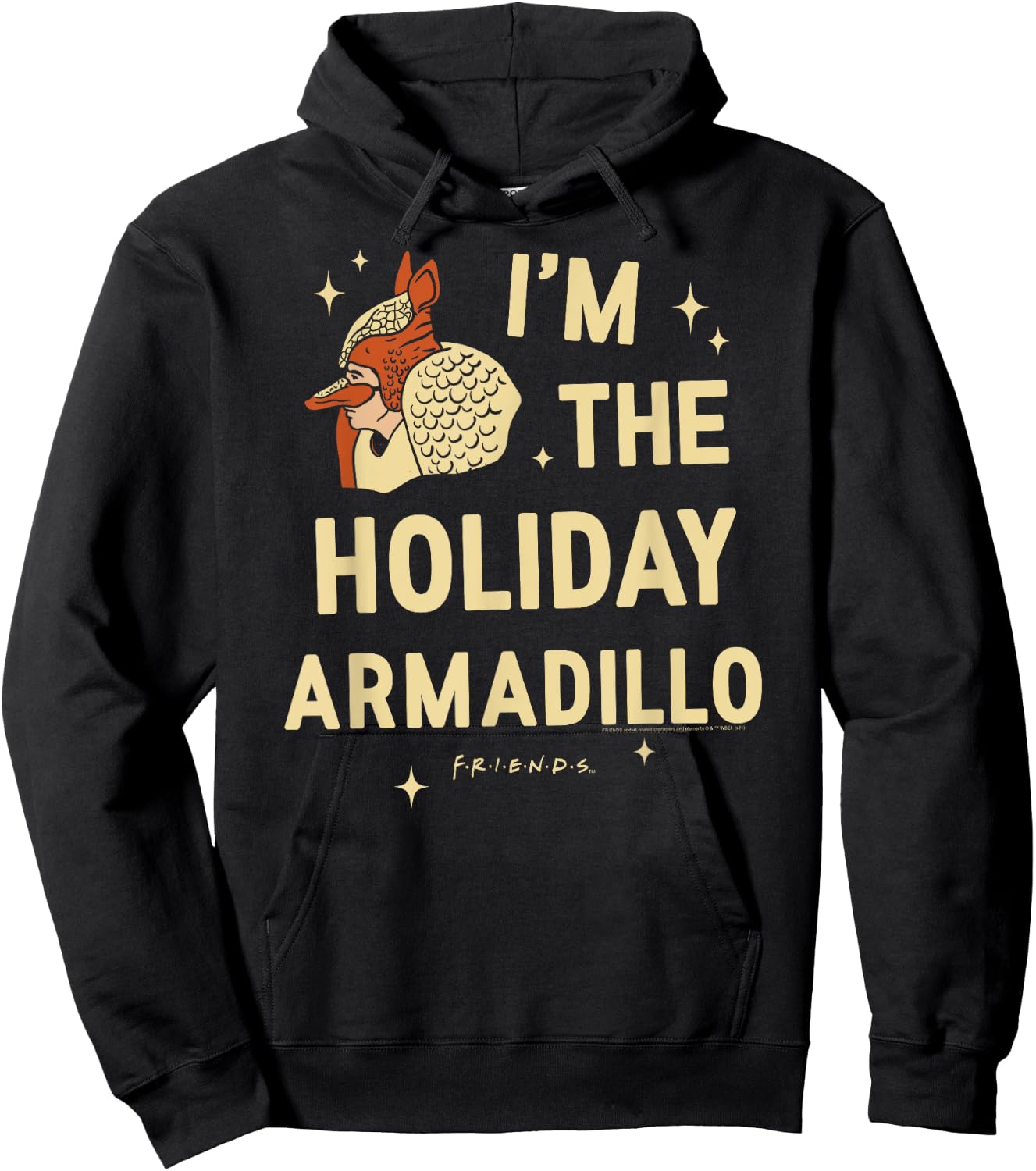 Friends I'm the Holiday Armadillo Christmas TV Show Hoodie - Hoodie | Black