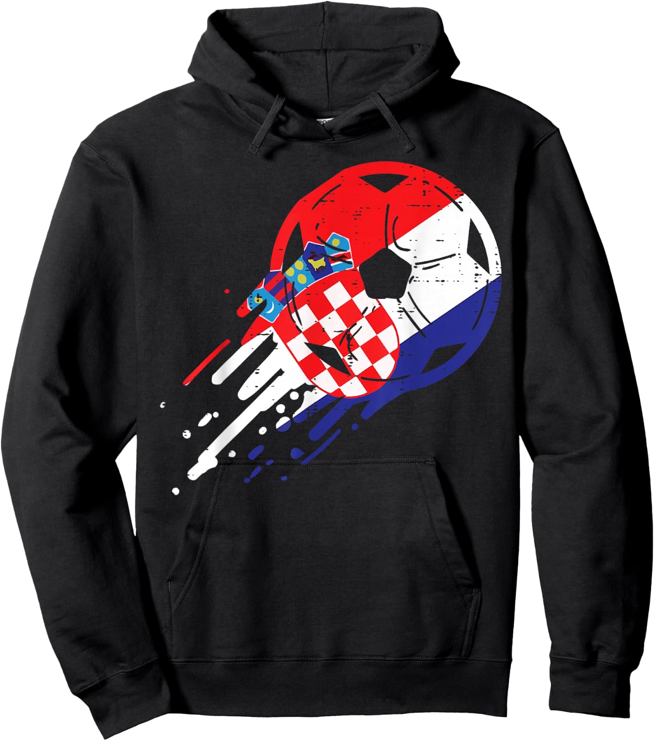 Croatia Flag Croatian Soccer Football Fan Men Women Kids Hoodie - Hoodie | Black