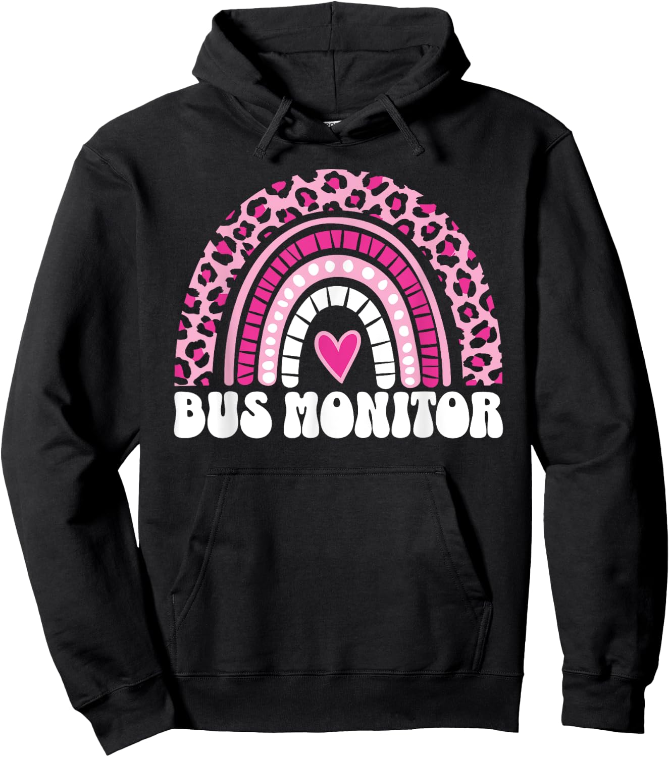 Bus Monitor Girls Cute School Bus Monitor Aide Hoodie - Hoodie | Black