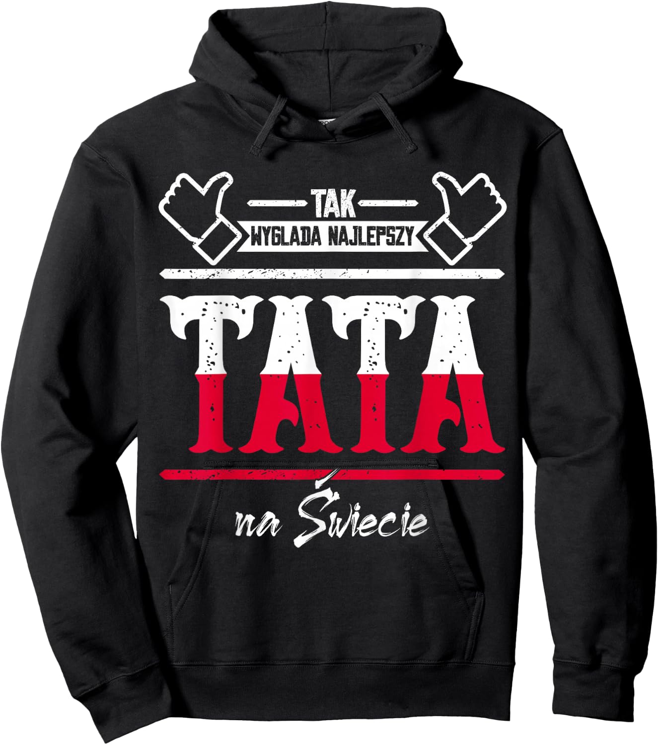 Men's with Papa Tak Wyglada najlepszy tata na swiecie Bester Father Tata, black, s Hoodie - Hoodie | Black
